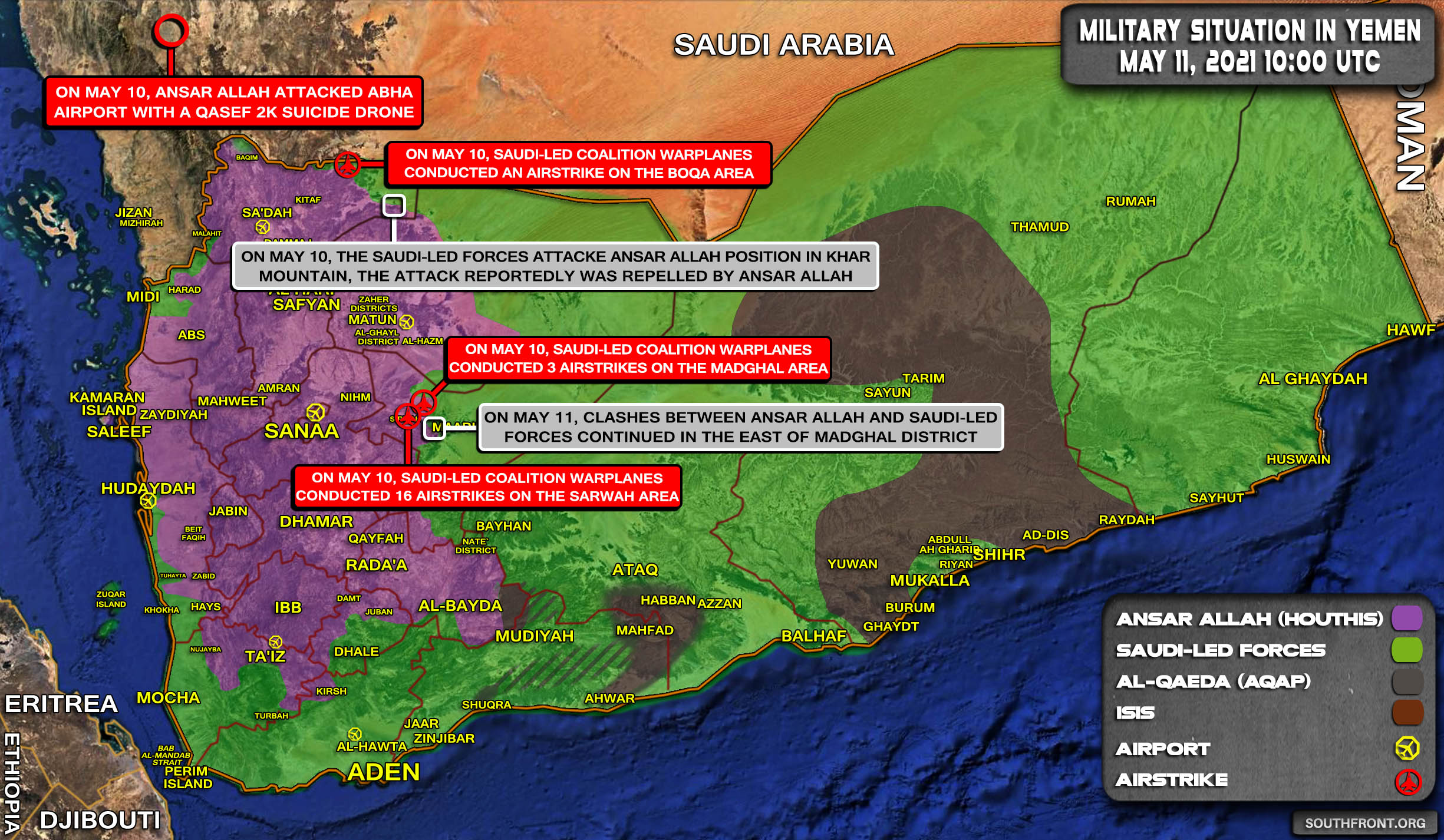 Houthis Repelled Attack In Yemen, Targeted Saudi International Airport