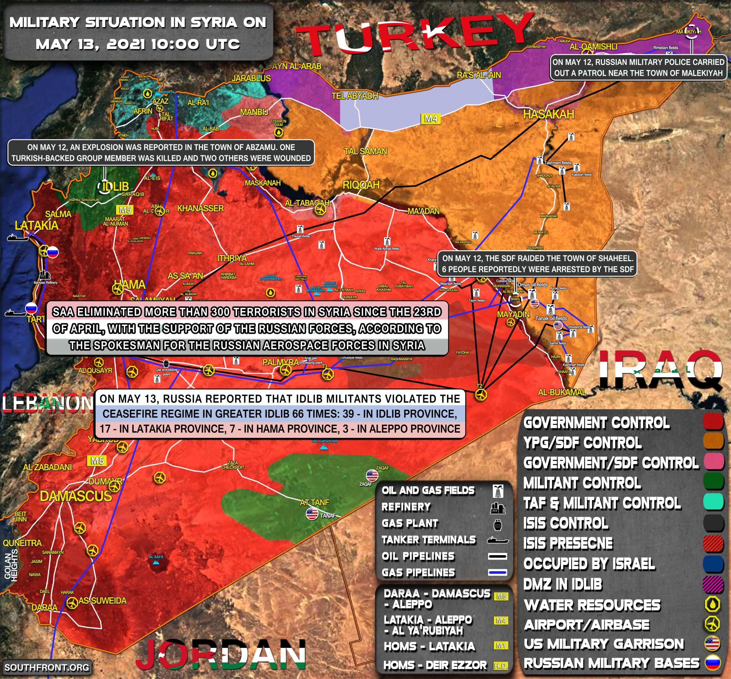 Military Situation In Syria On May 13, 2021 (Map Update)