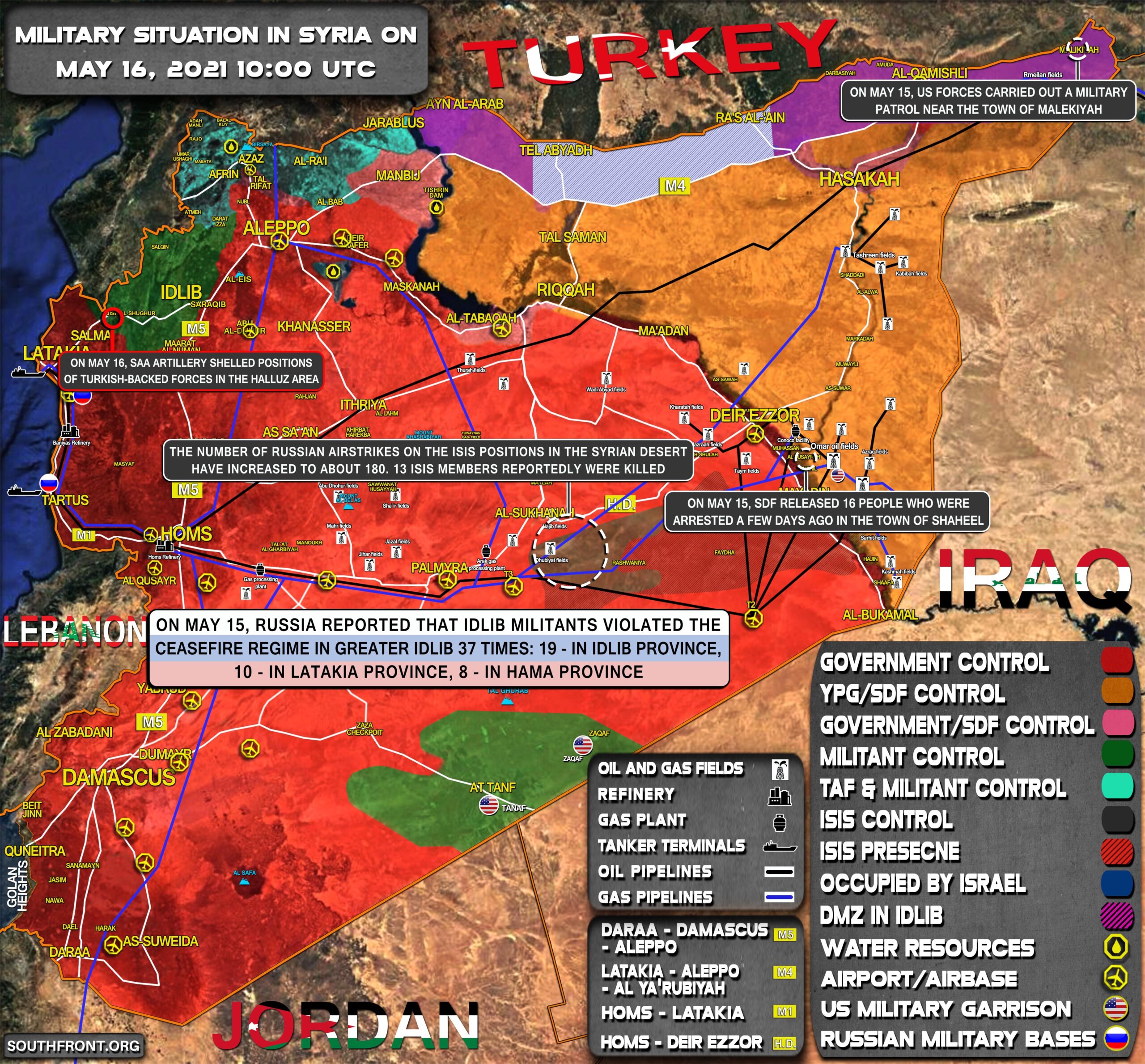 Military Situation In Syria On May 16, 2021 (Map Update)