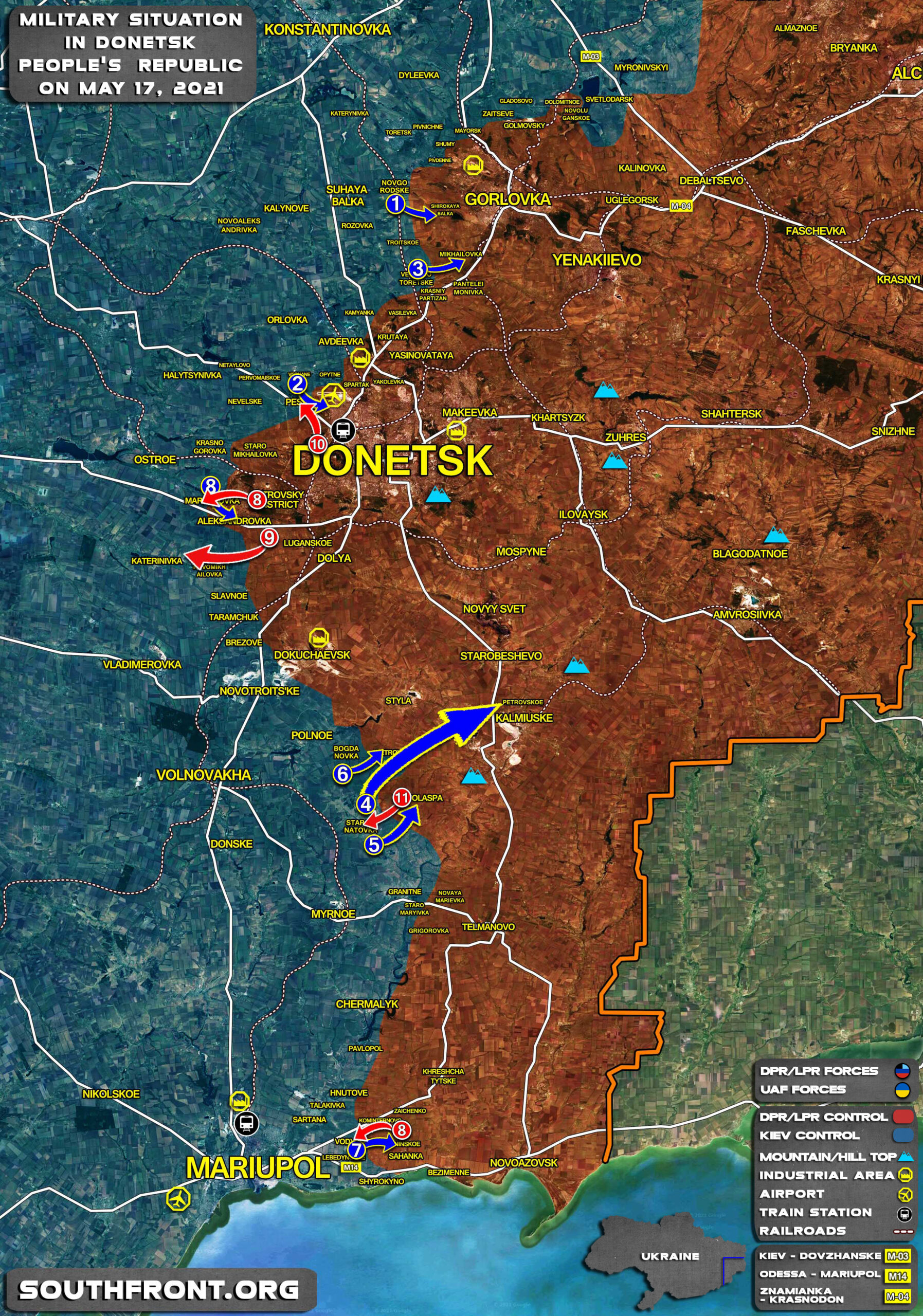 Military Situation In Donetsk People’s Republic On May 17, 2021 (Map Update)