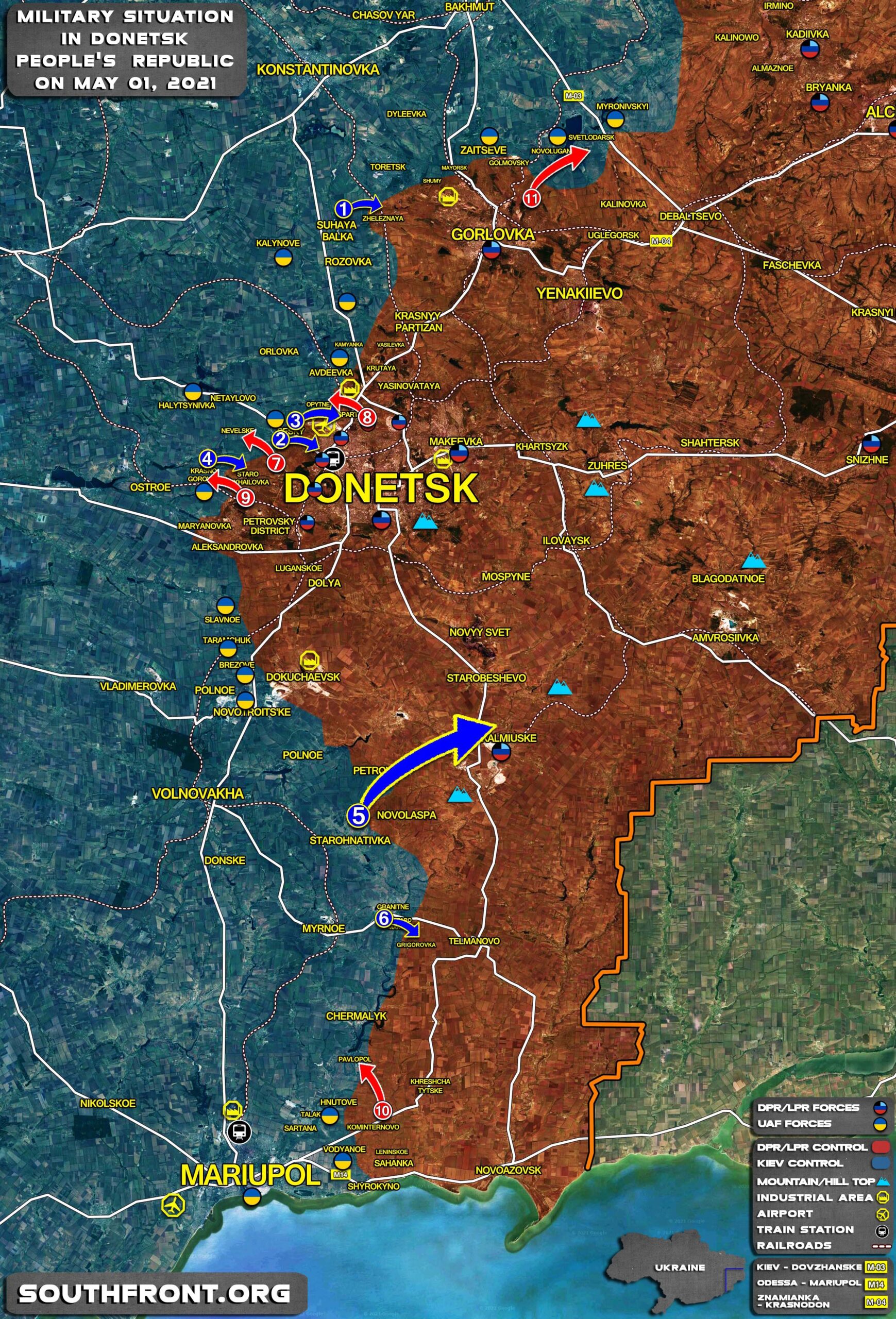 Military Situation In Donetsk People’s Republic On May 1, 2021 (Map Update)