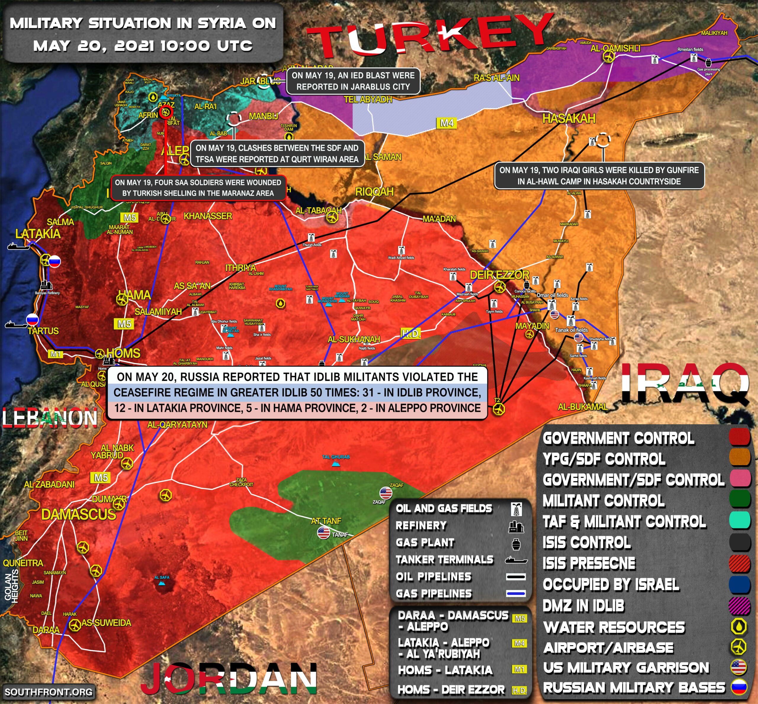 Military Situation In Syria On May 20, 2021 (Map Update)