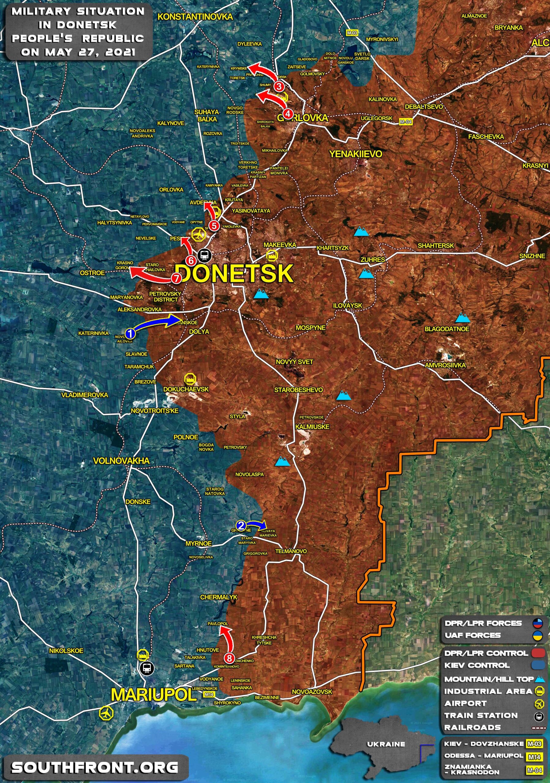 Military Situation In Donetsk People’s Republic On May 27, 2021 (Map Update)