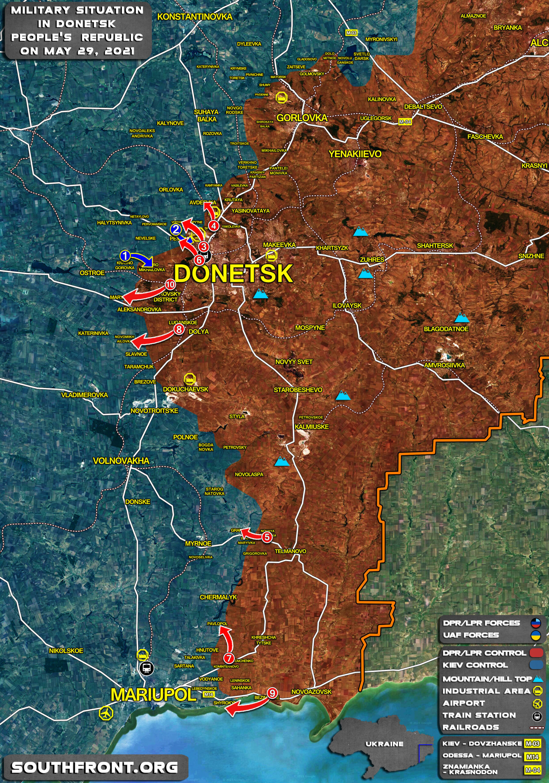 Military Situation In Donetsk People’s Republic On May 29, 2021 (Map Update)