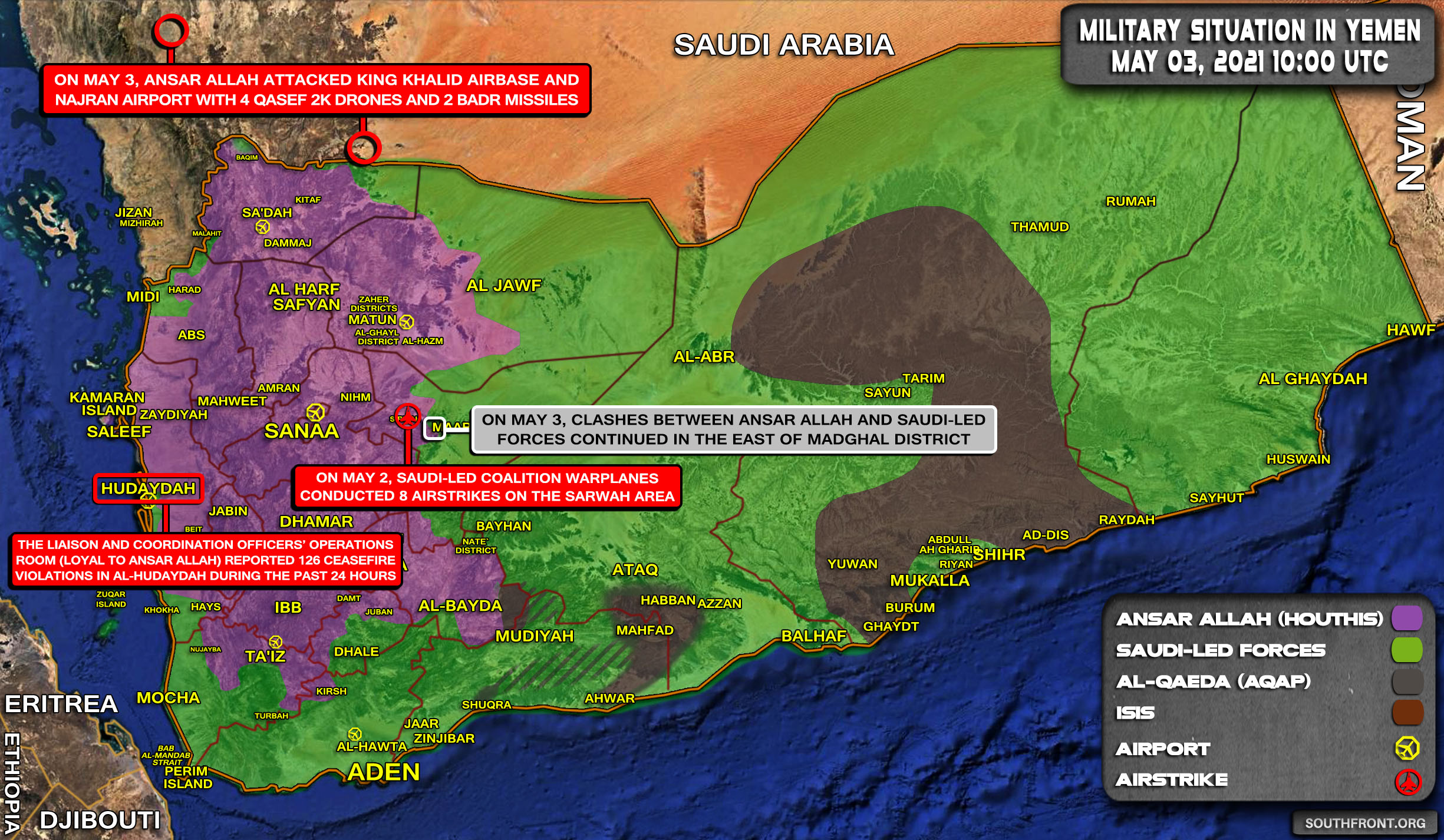 Military Situation In Yemen On May 3, 2021 (Map Update)