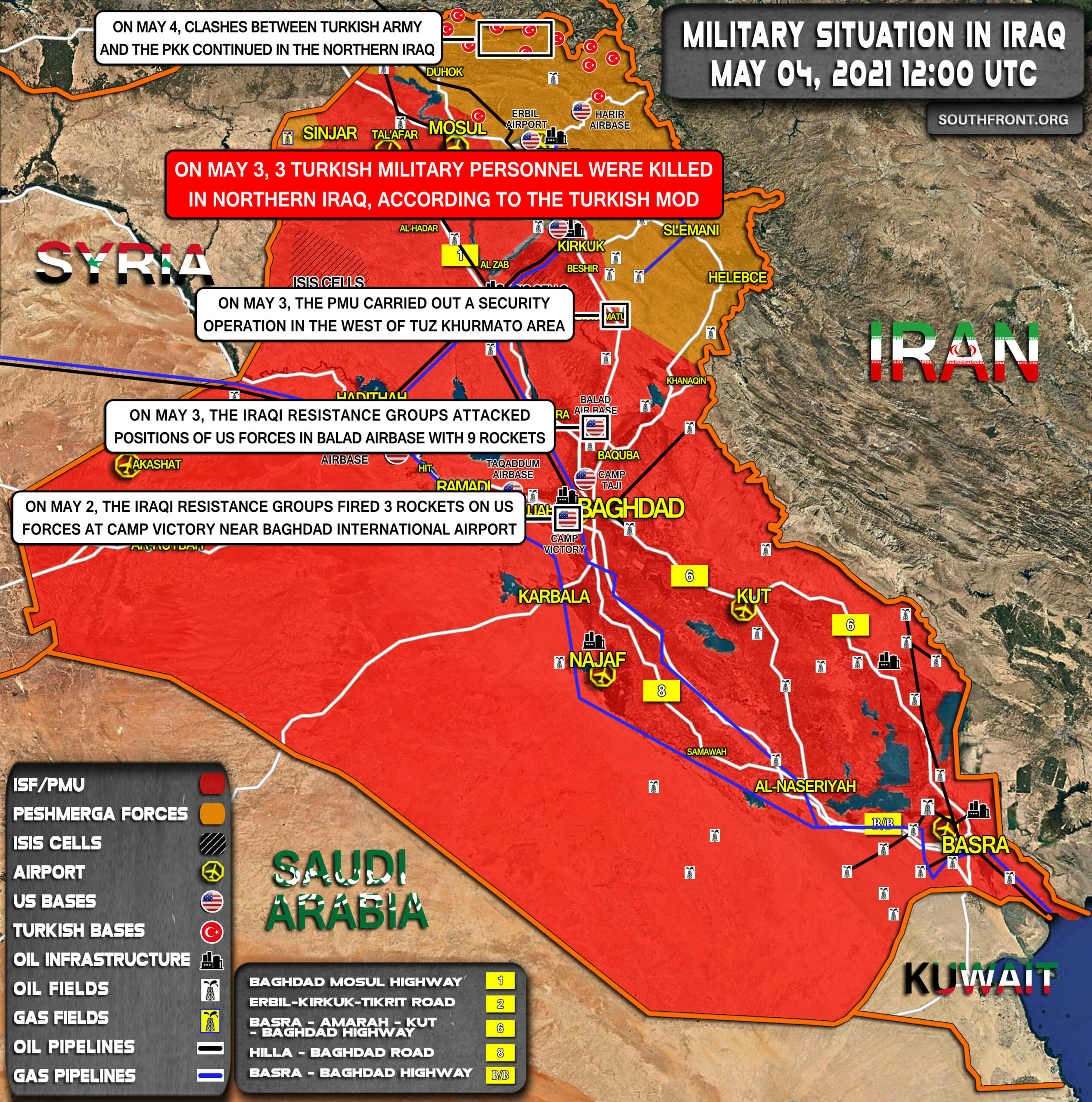 Military Situation In Iraq On May 4, 2021 (Map Update)