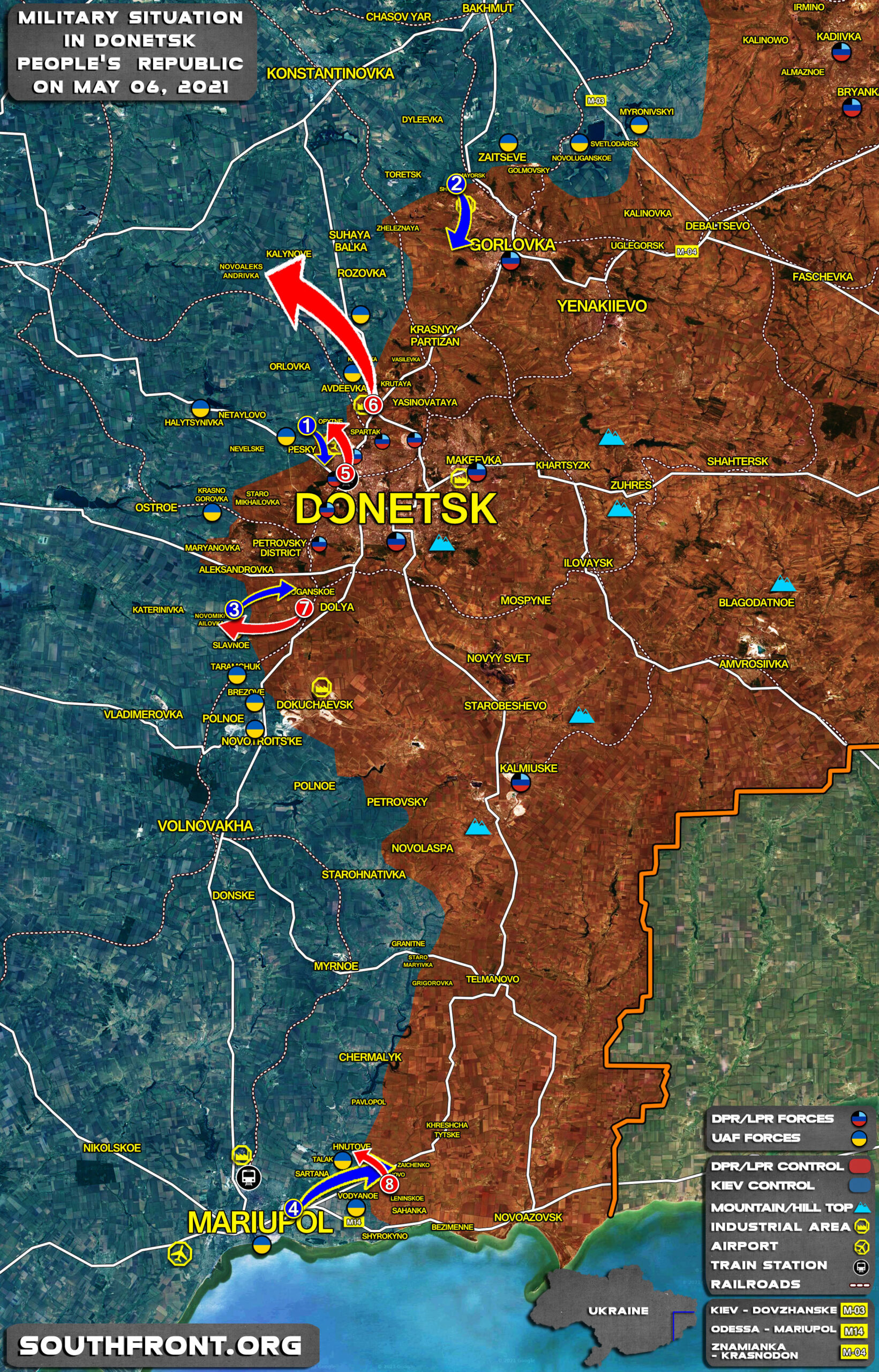 Military Situation In Donetsk People’s Republic On May 6, 2021 (Map Update)