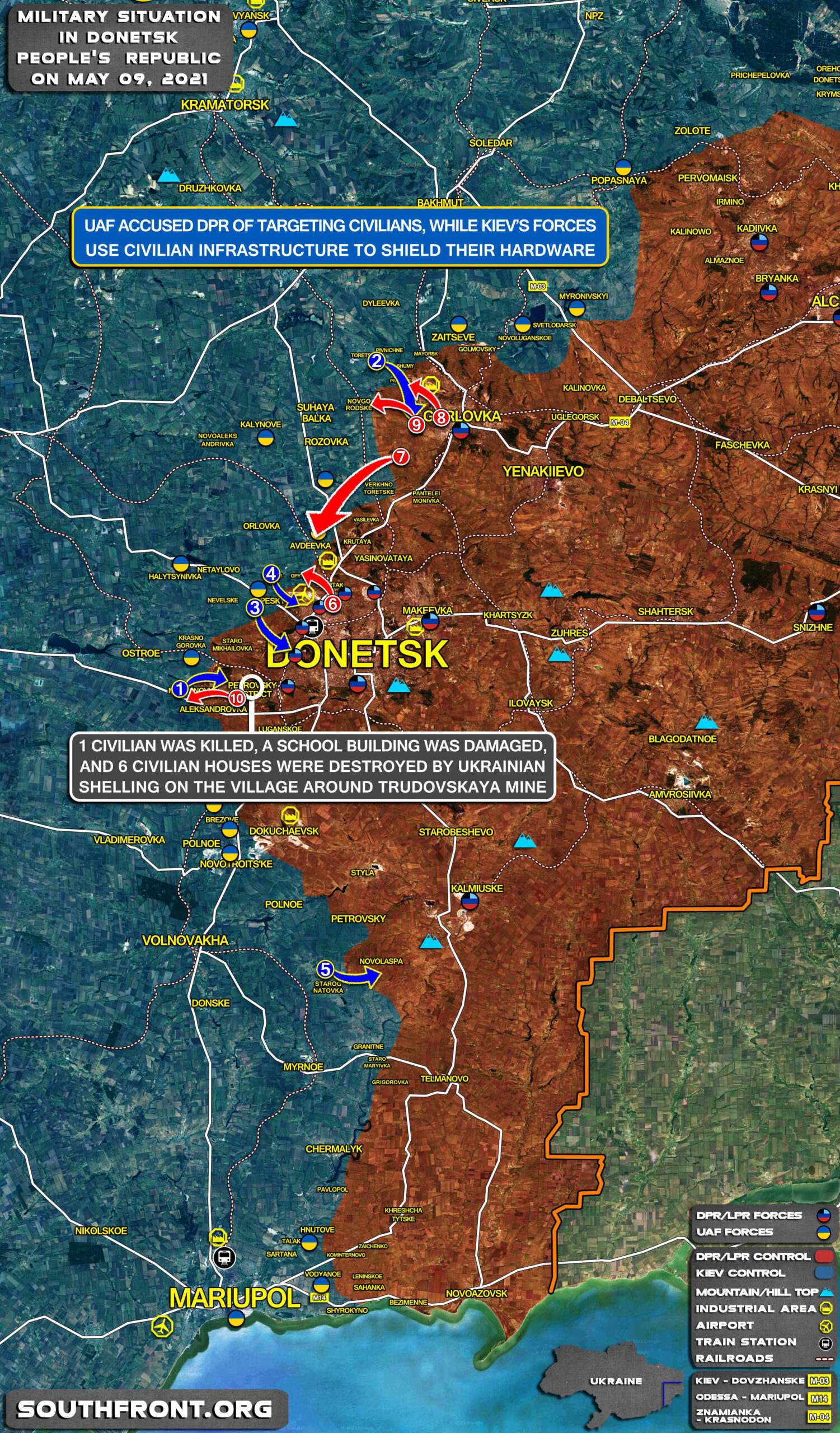 Kiev's Victory Day Celebration: Shelling Civilians (Map Update)