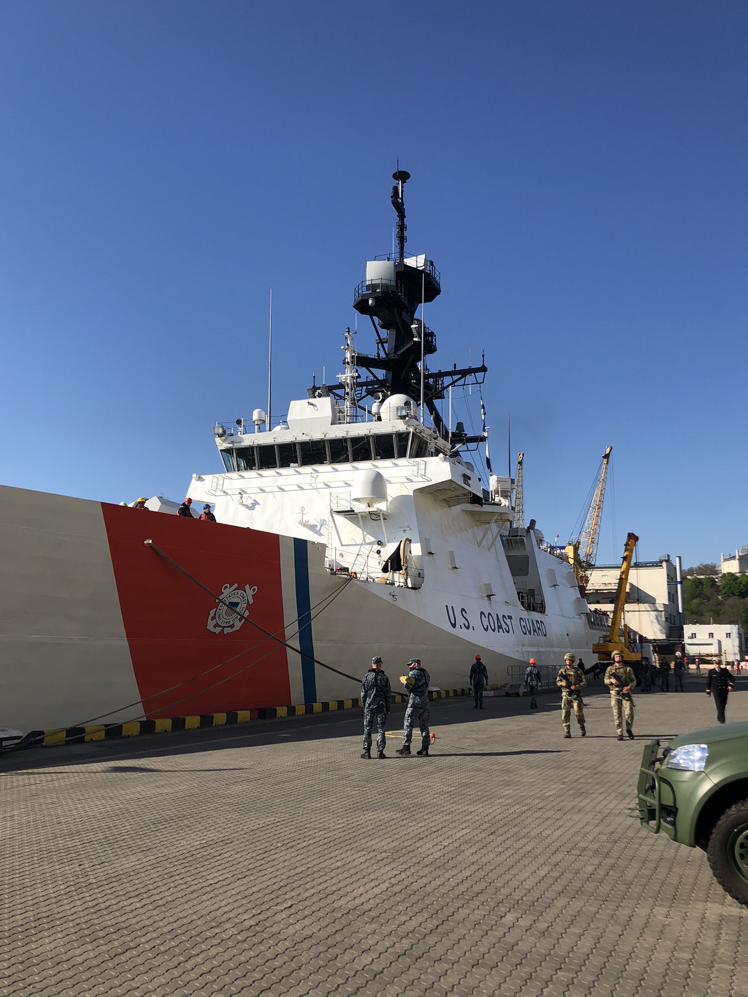 U.S. Coast Guard Warship Ports In Odessa After Drills With Ukrainian Navy