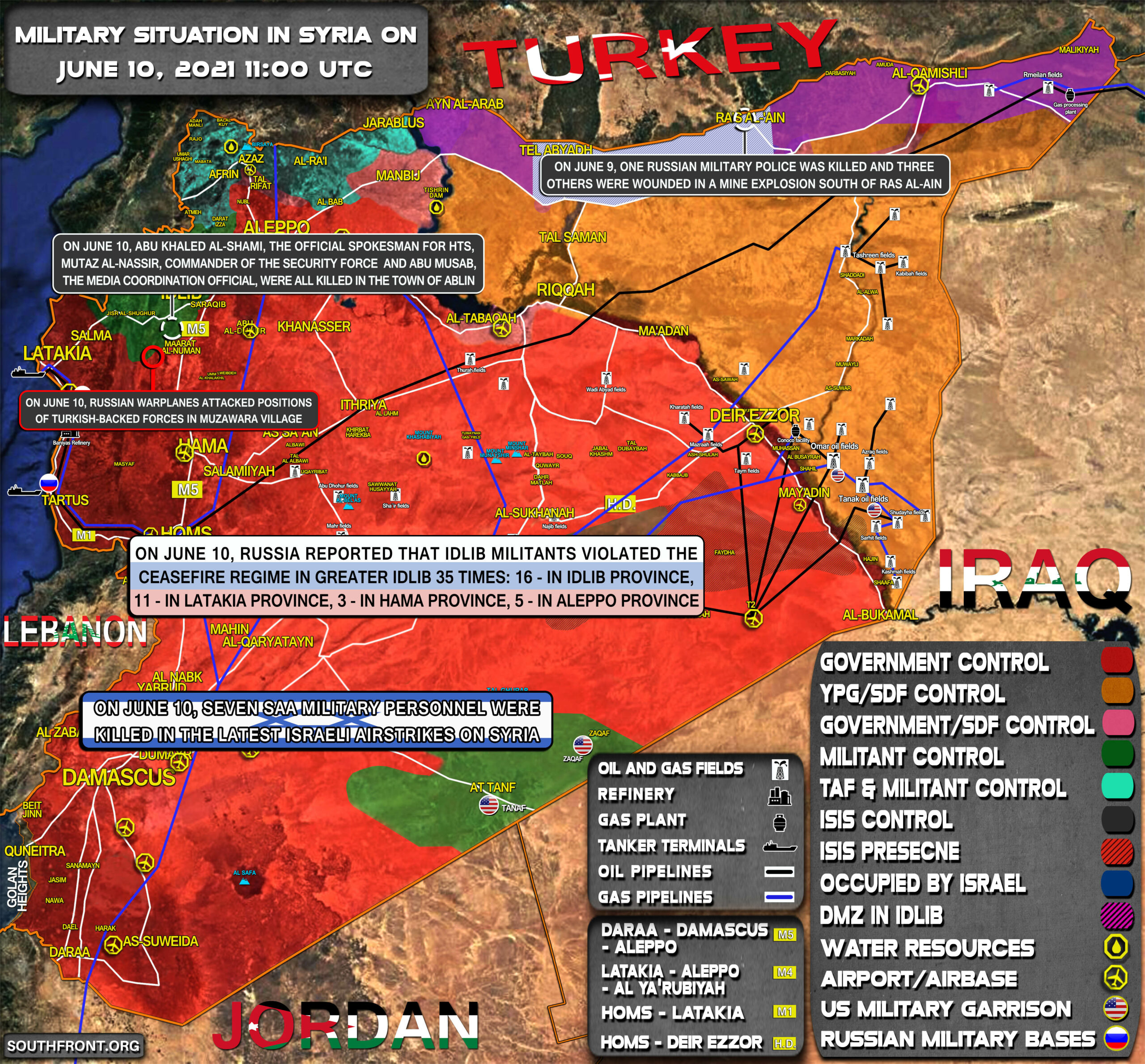 Military Situation In Syria On June 10, 2021 (Map Update)