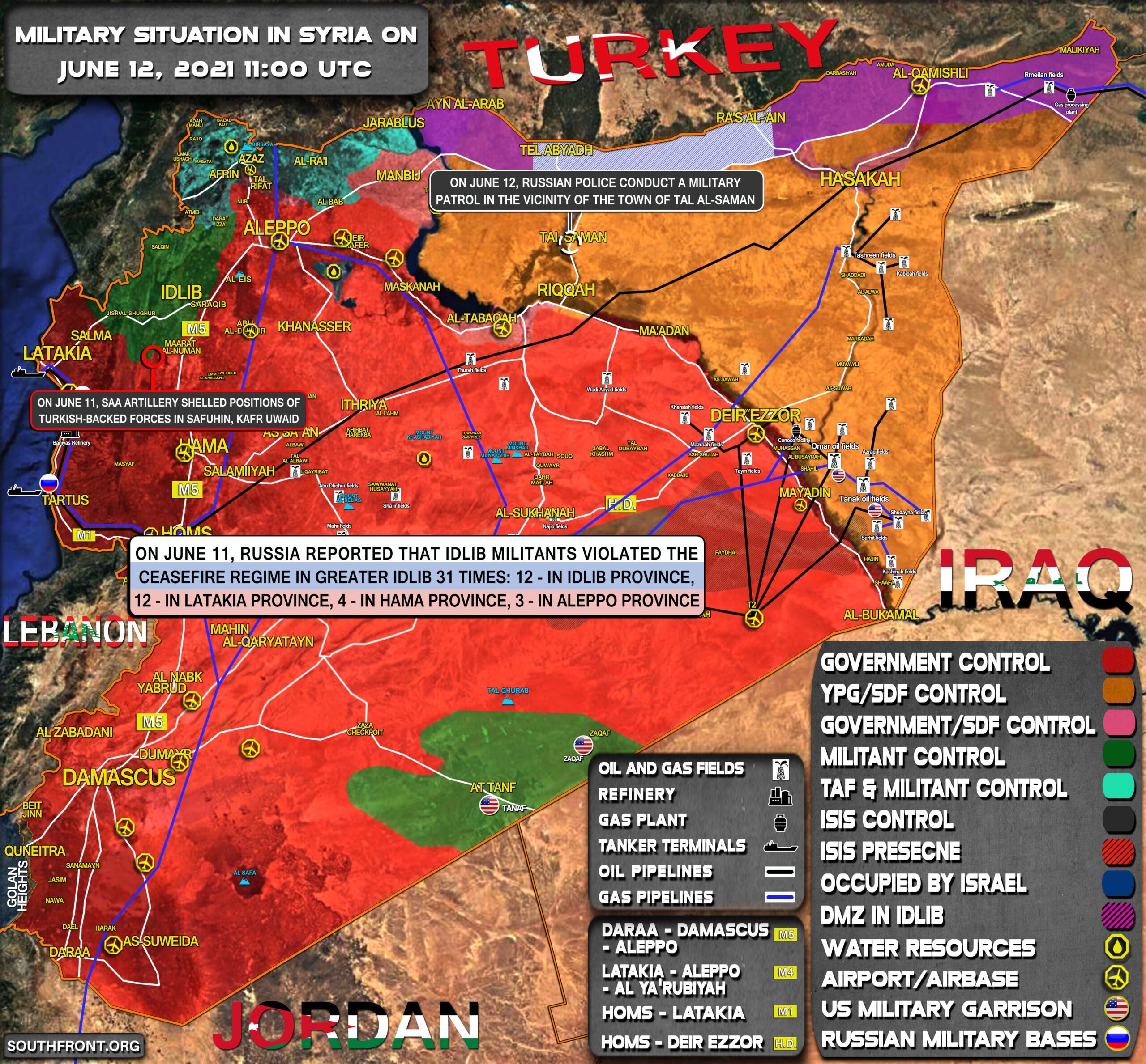 Military Situation In Syria On June 12, 2021 (Map Update)