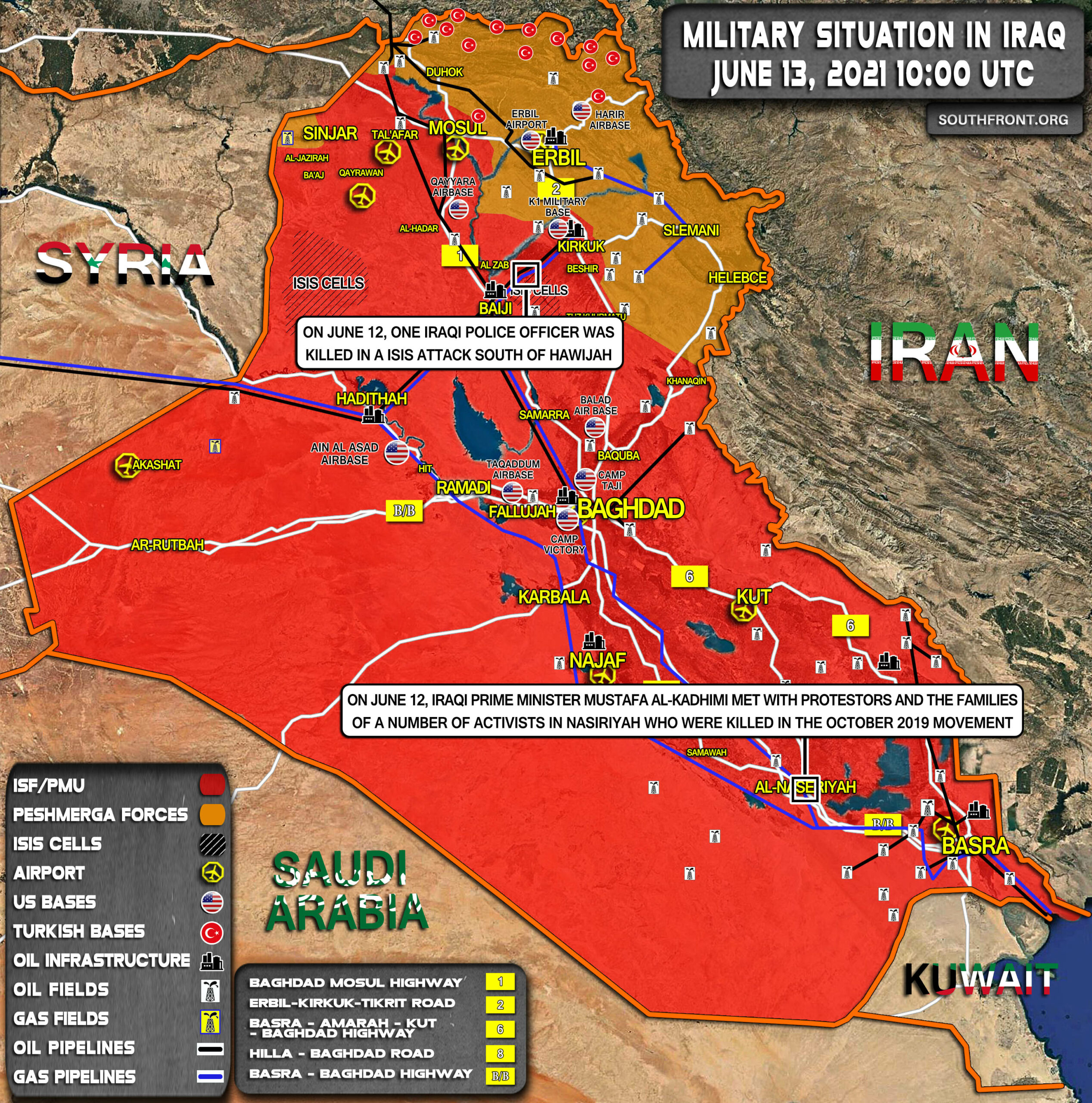 Military Situation In Iraq On June 13, 2021 (Map Update)