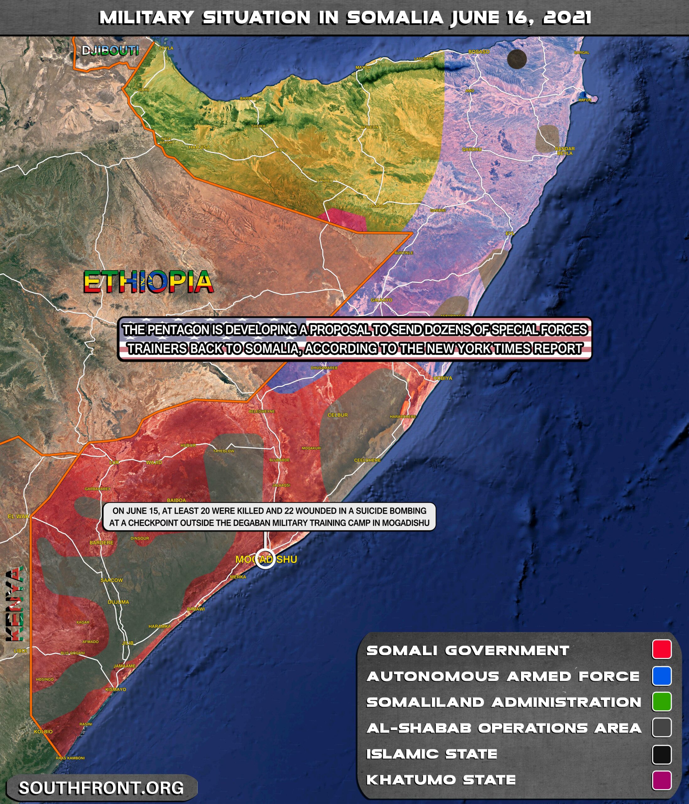 Military Situation In Somalia On June 16, 2021 (Map Update)