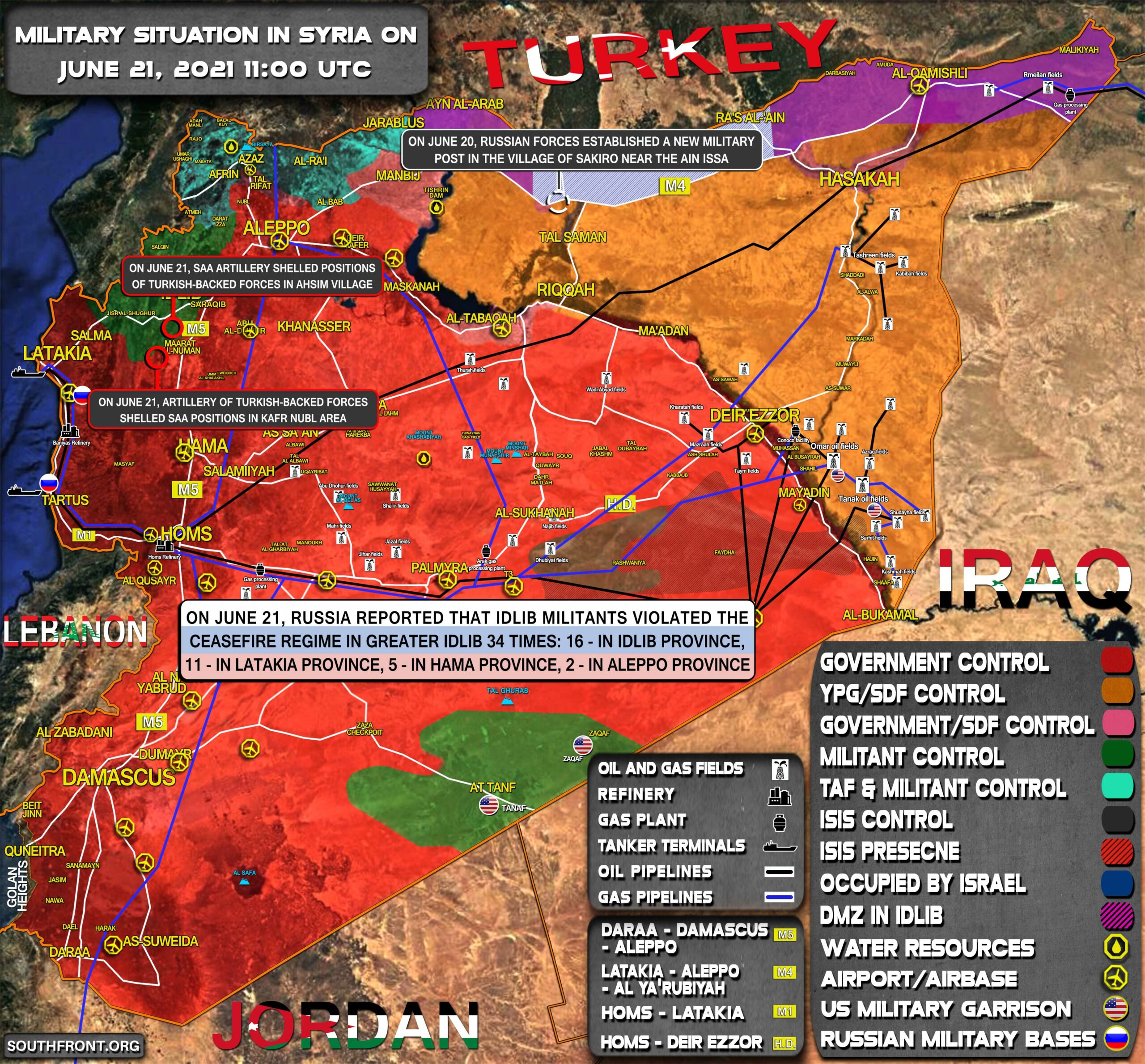 Military Situation In Syria On June 21, 2021 (Map Update)