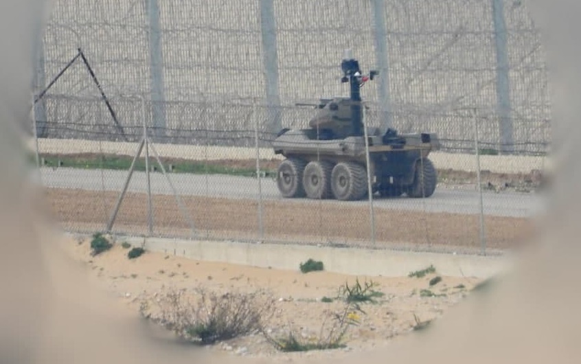 Israeli Unmanned Ground Vehicle Spotted On Separation Line In Gaza Strip (Photos)