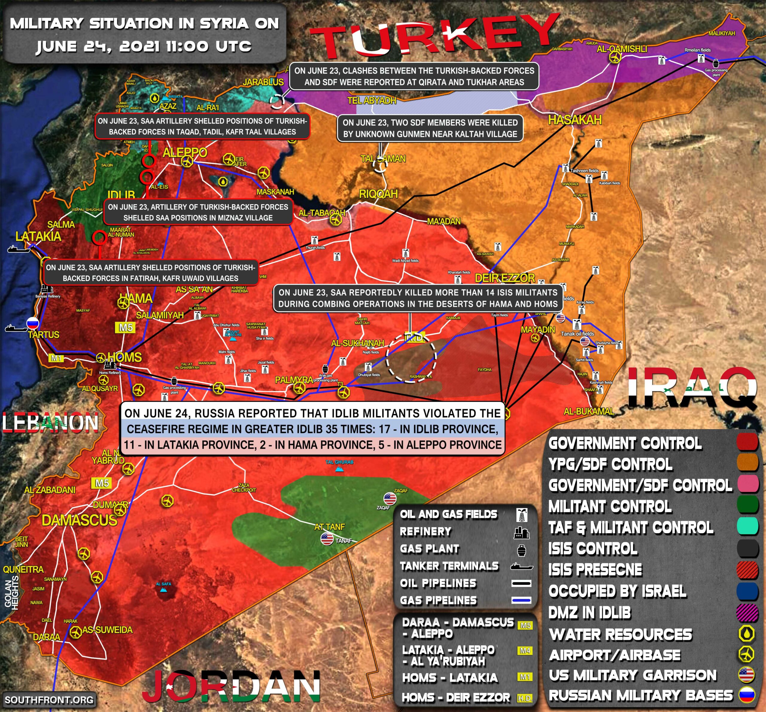 Military Situation In Syria On June 24, 2021 (Map Update)