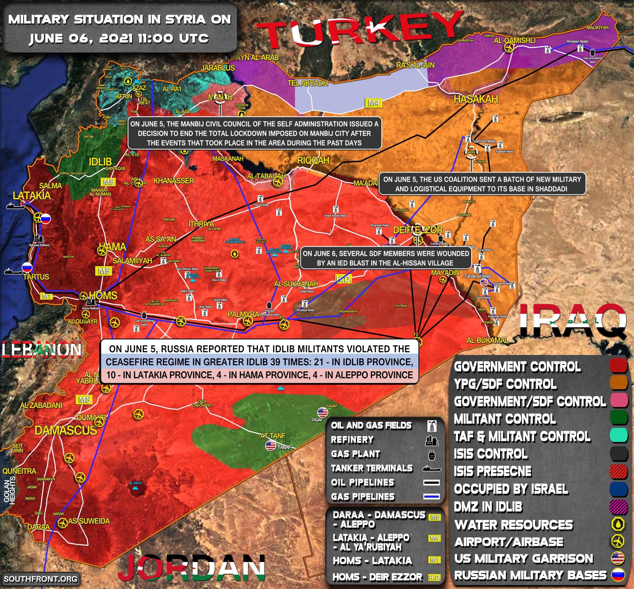 Military Situation In Syria On June 6, 2021 (Map Update)