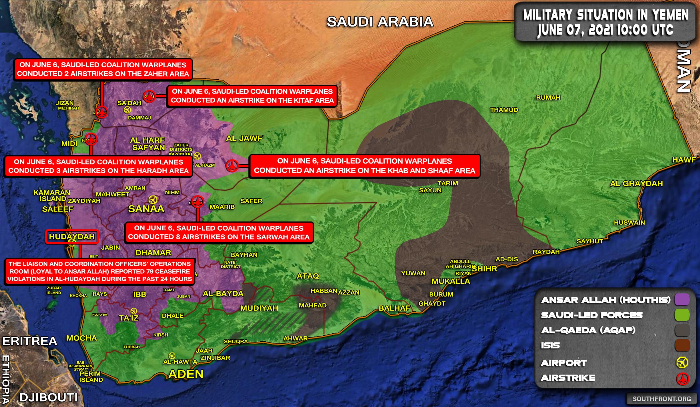 Military Situation In Yemen On June 7, 2021 (Map Update)