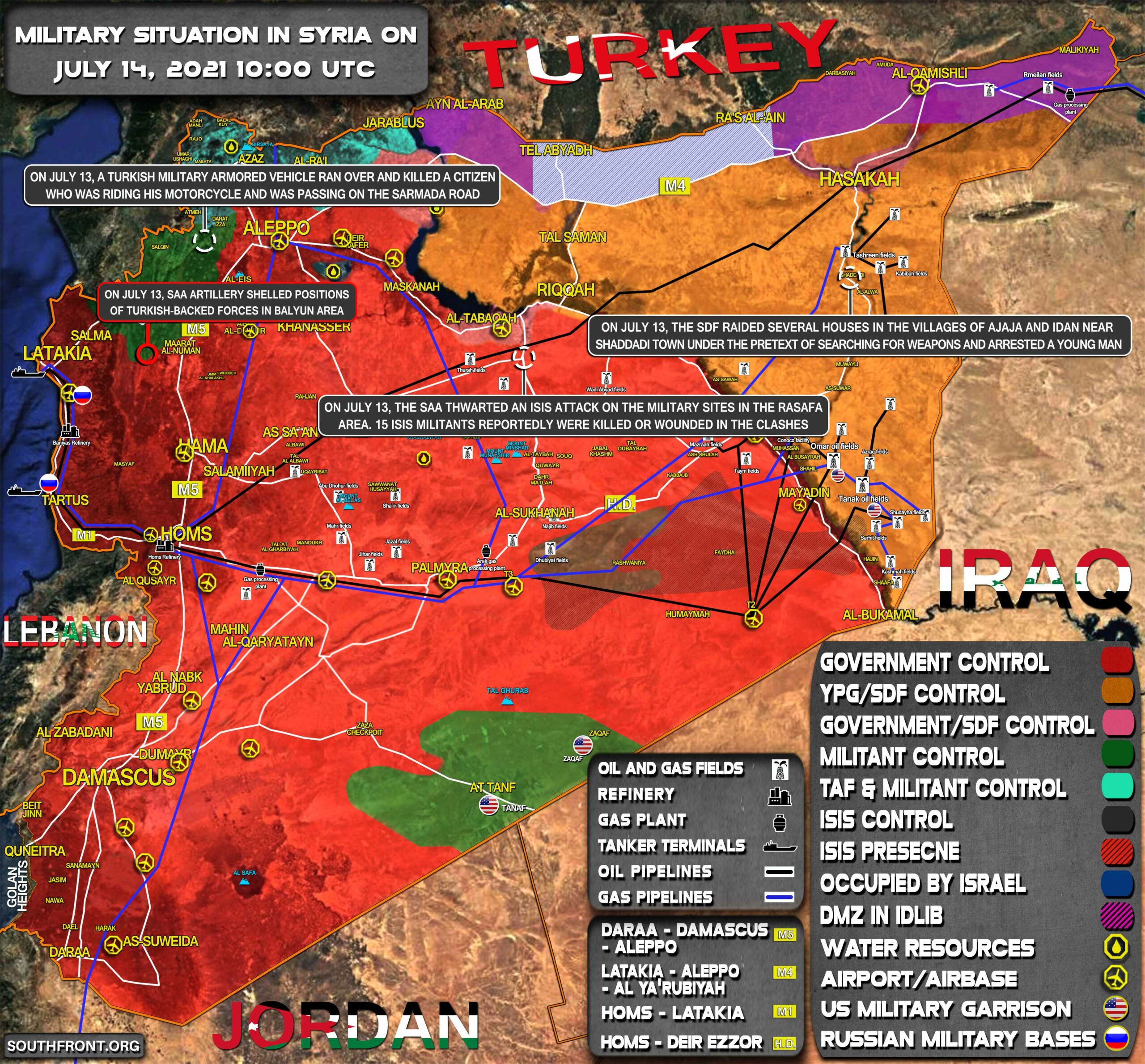 Military Situation In Syria On July 14, 2021 (Map Update)