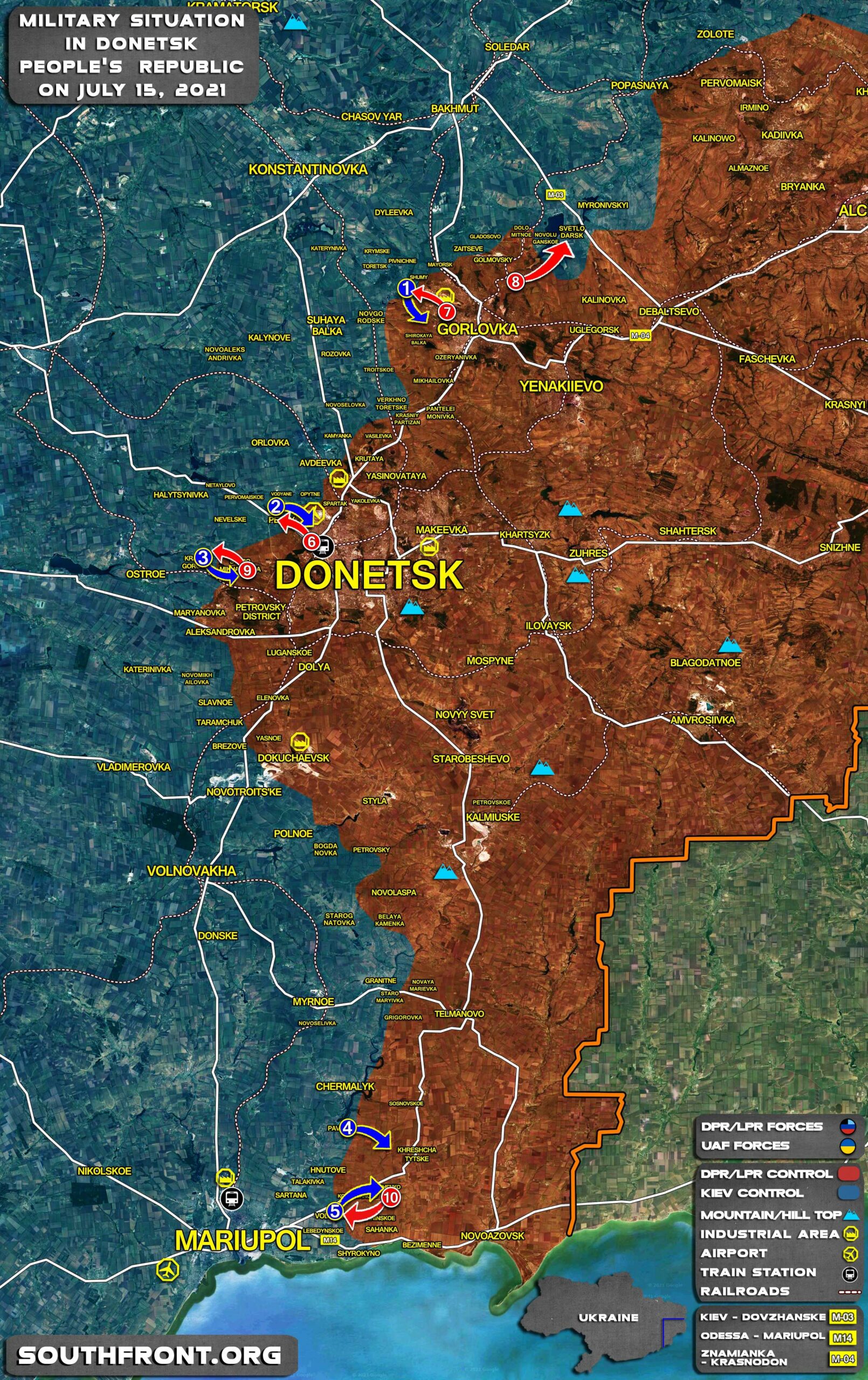 Military Situation In Donetsk People’s Republic On July 15, 2021 (Map Update)