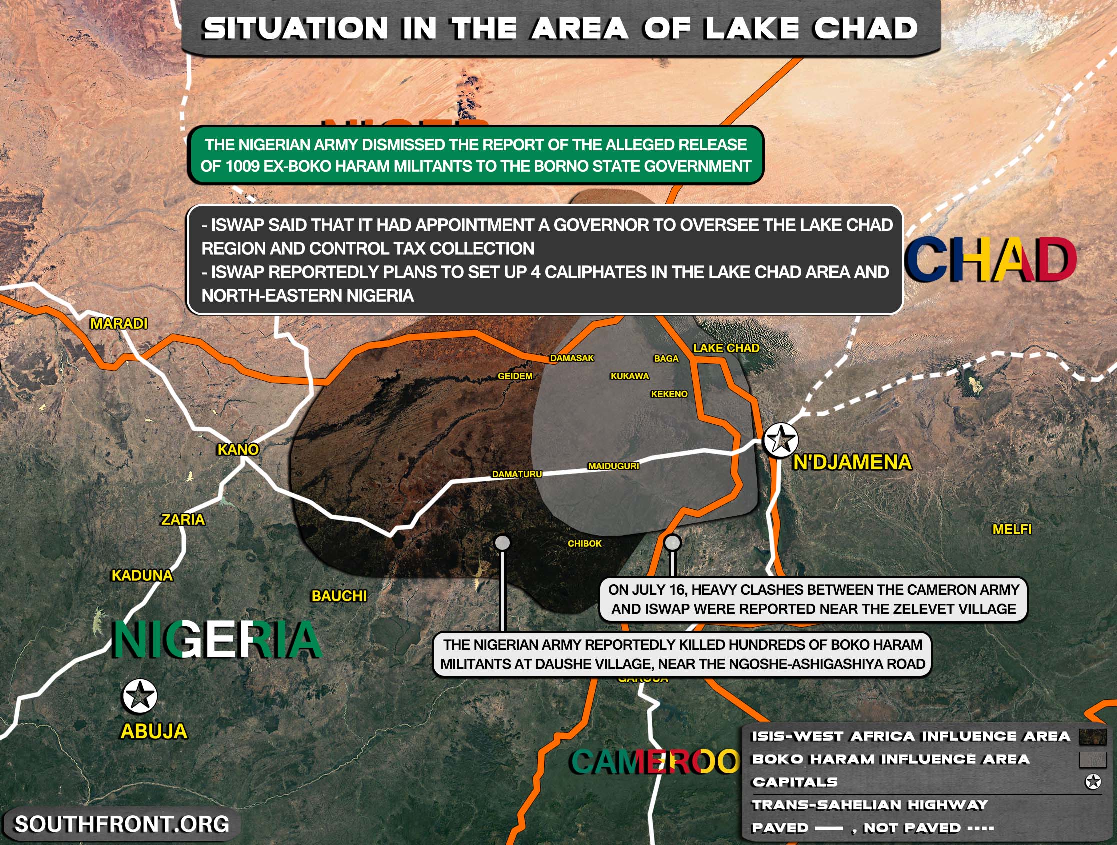 Military Situation In The Lake Chad Area On July 17, 2021 (Map Update)