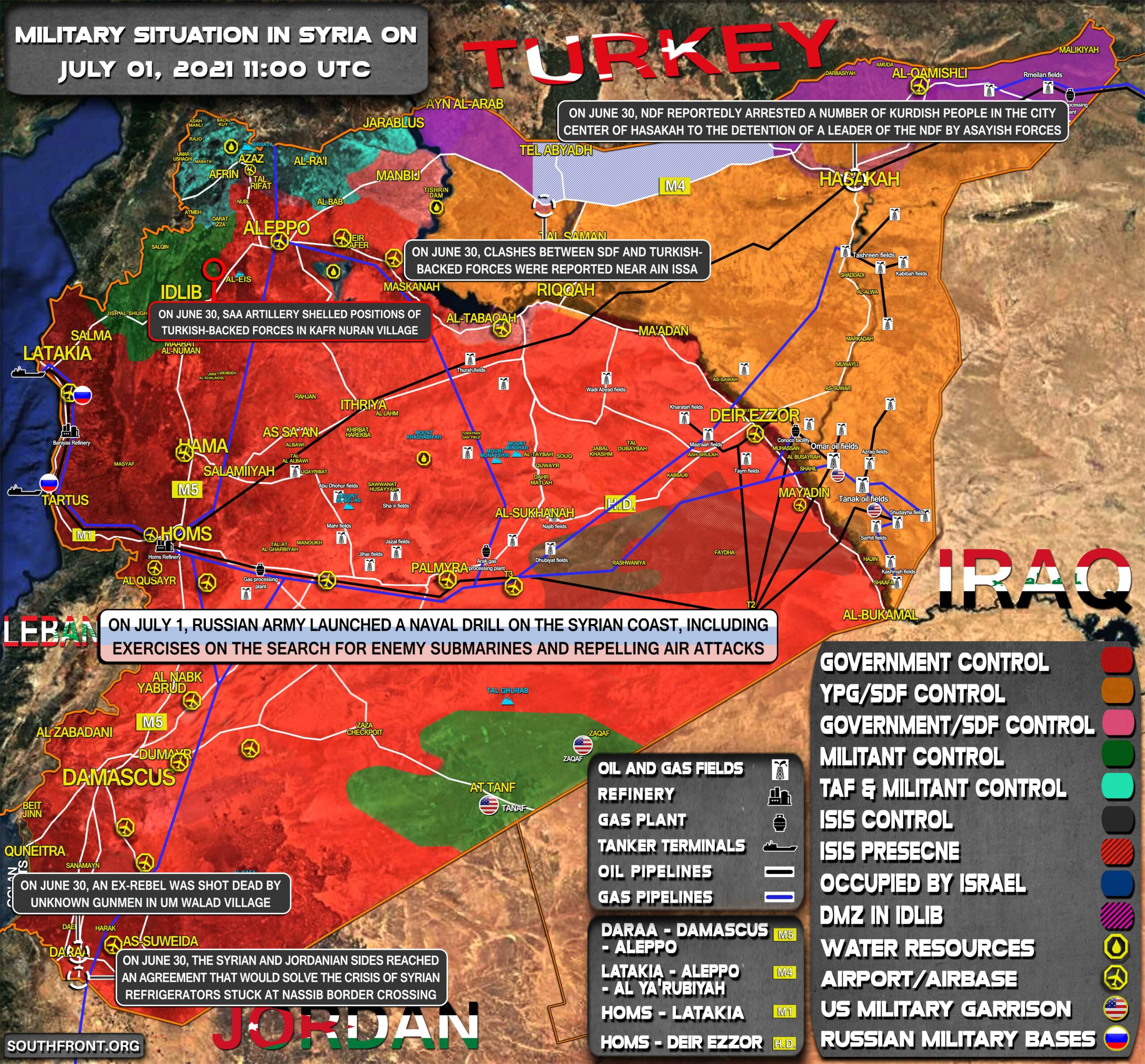 Military Situation In Syria On July 1, 2021 (Map Update)