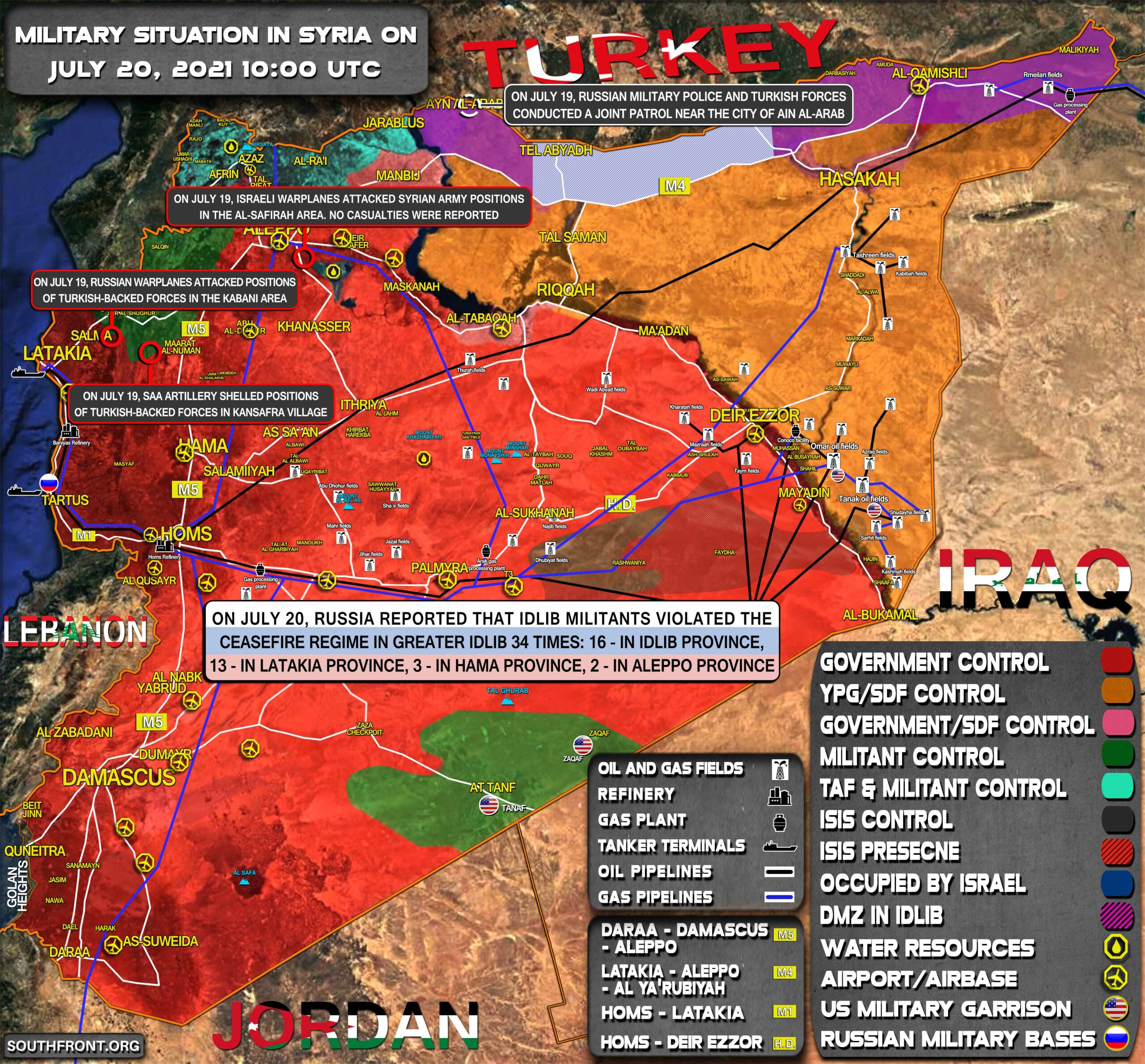 Military Situation In Syria On July 20, 2021 (Map Update)