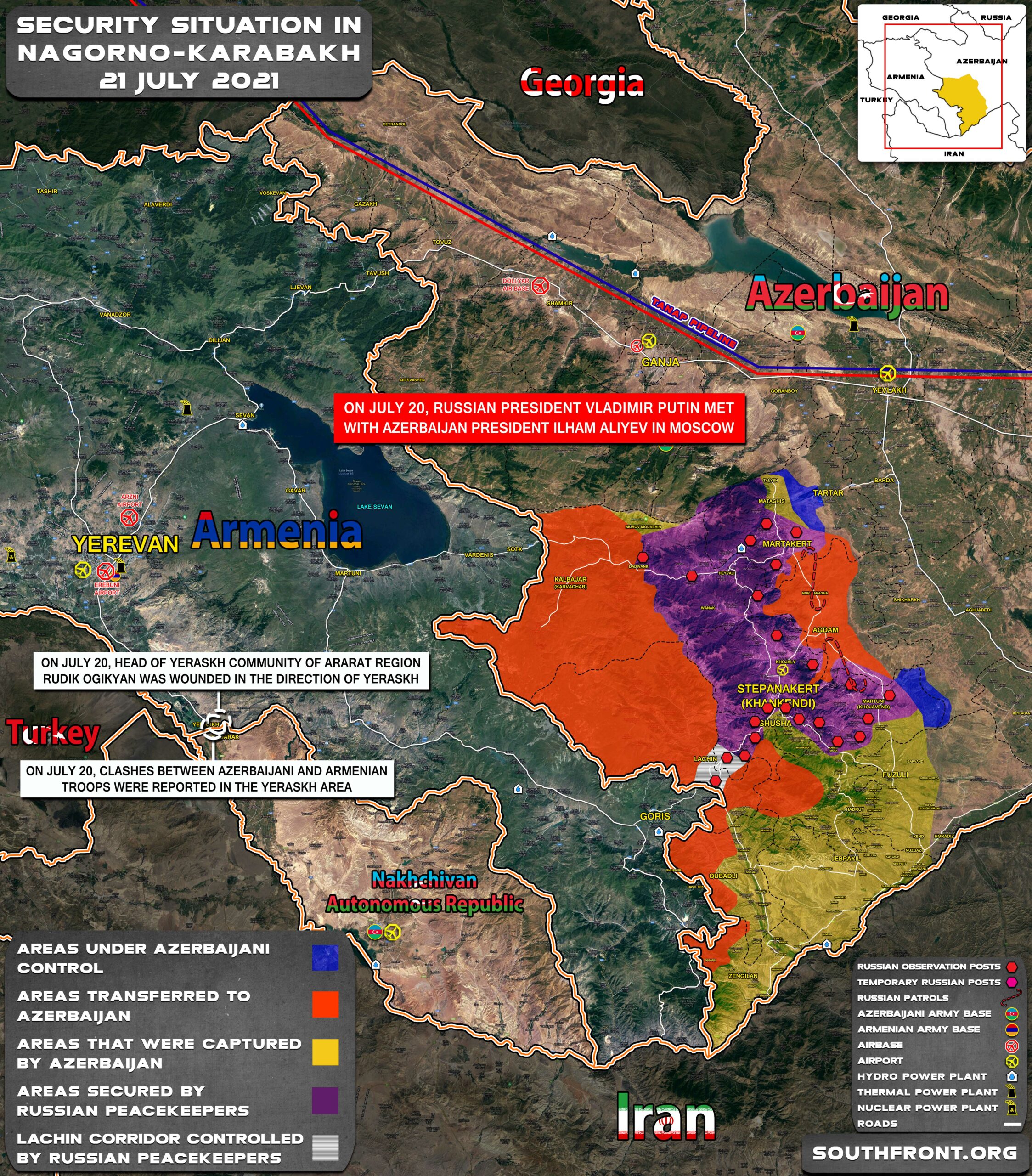 Military Situation In Nagorno-Karabakh On July 21, 2021 (Map Update)