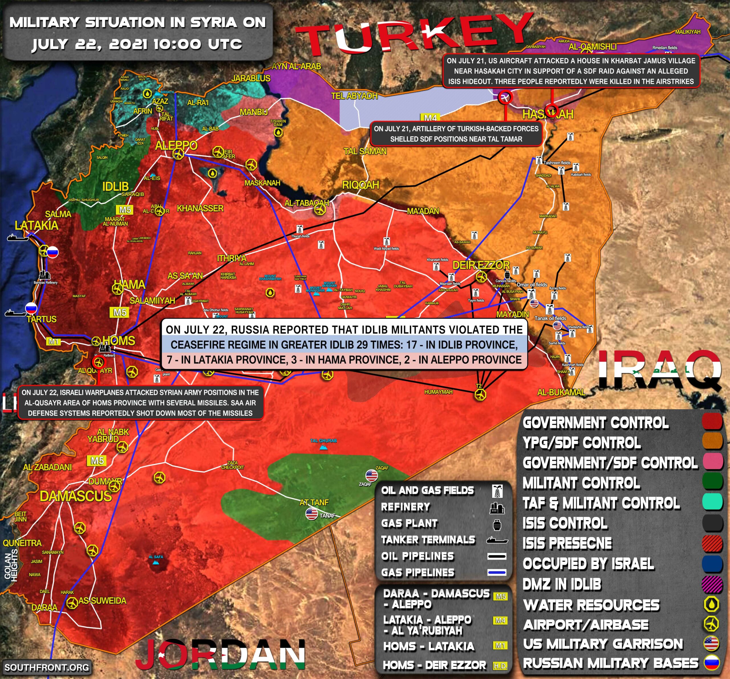 Military Situation In Syria On July 22, 2021 (Map Update)