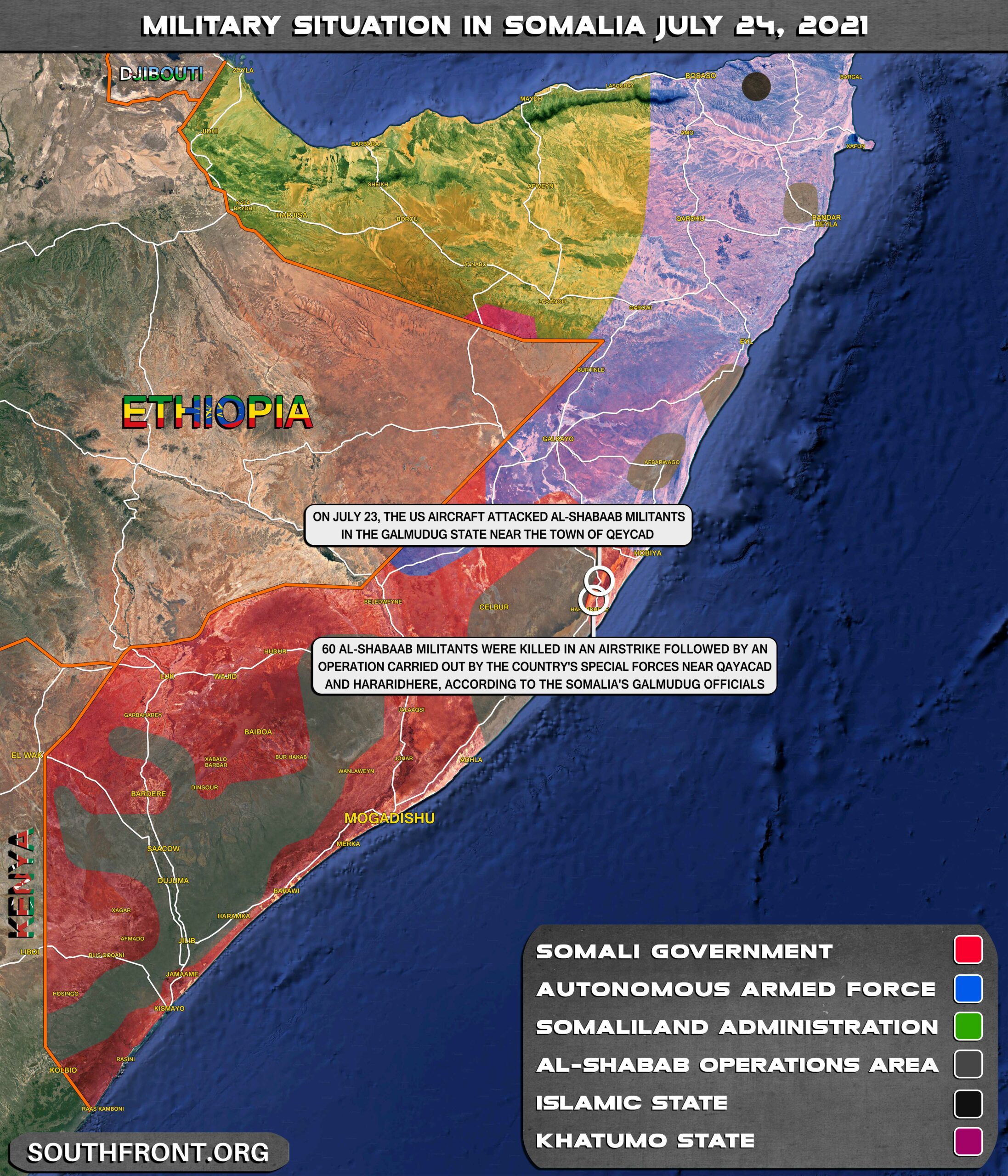 Military Situation In Somalia On July 24, 2021 (Map Update)