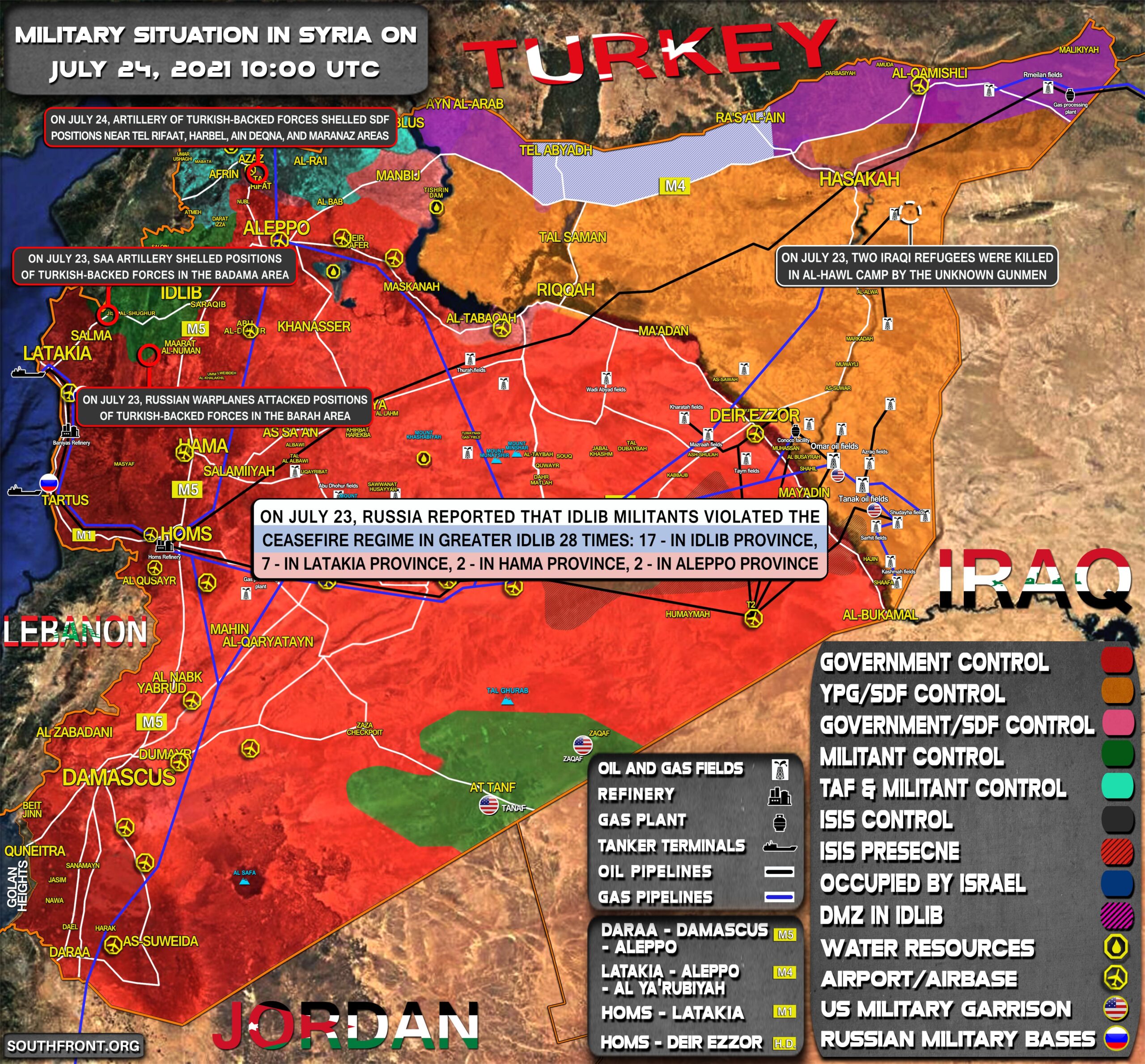 Military Situation In Syria On July 24, 2021 (Map Update)