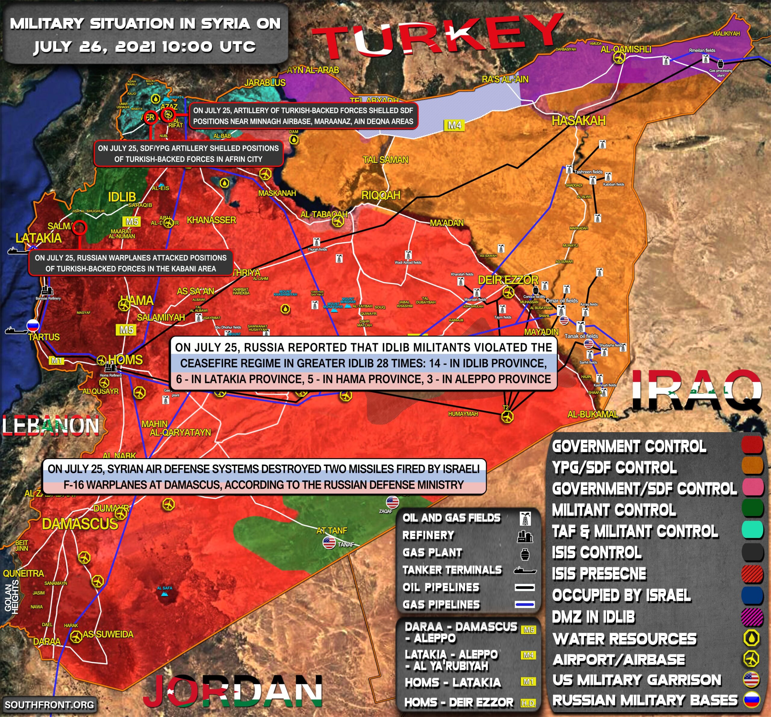 Military Situation In Syria On July 26, 2021 (Map Update)