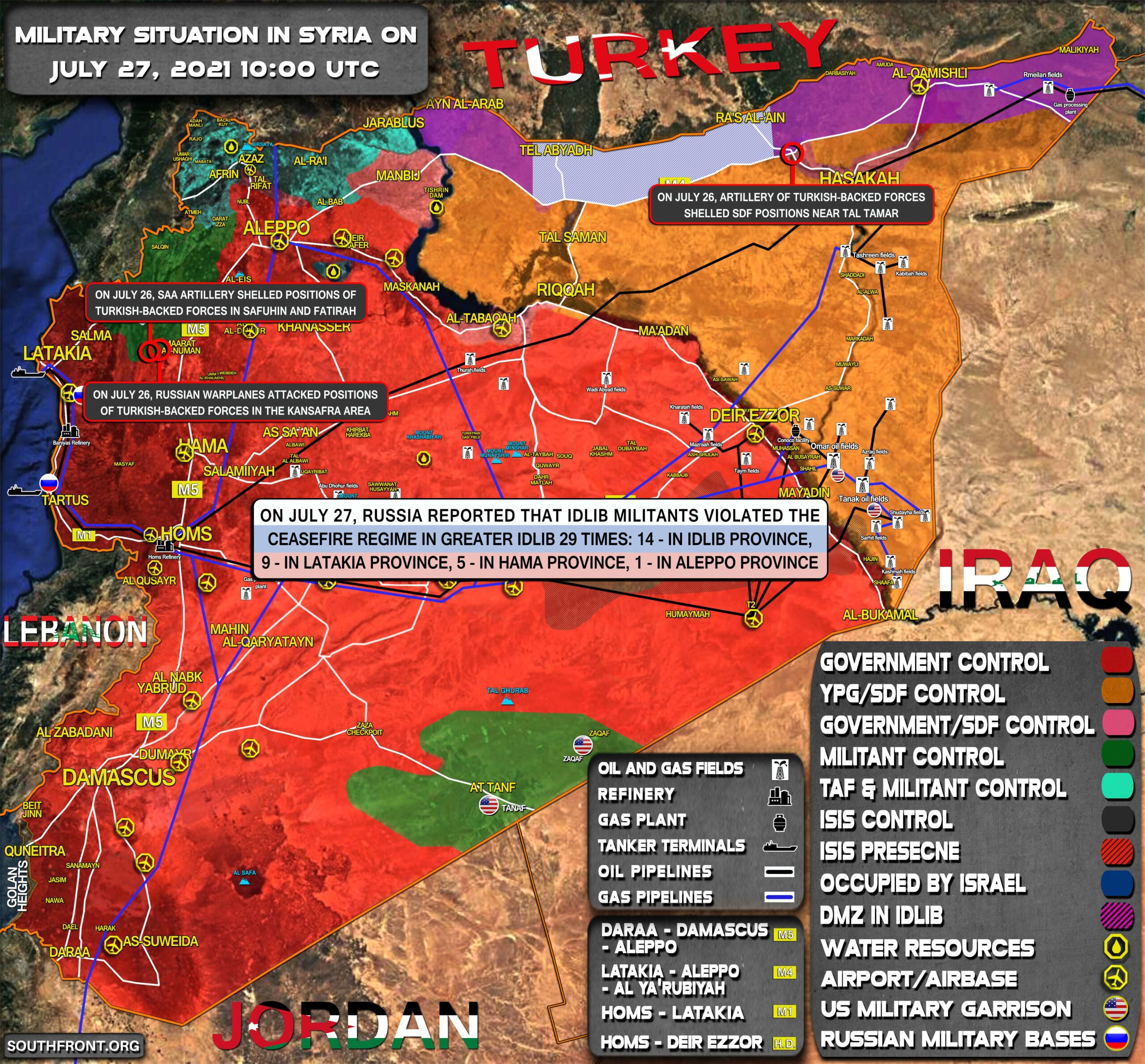 Military Situation In Syria On July 27, 2021 (Map Update)