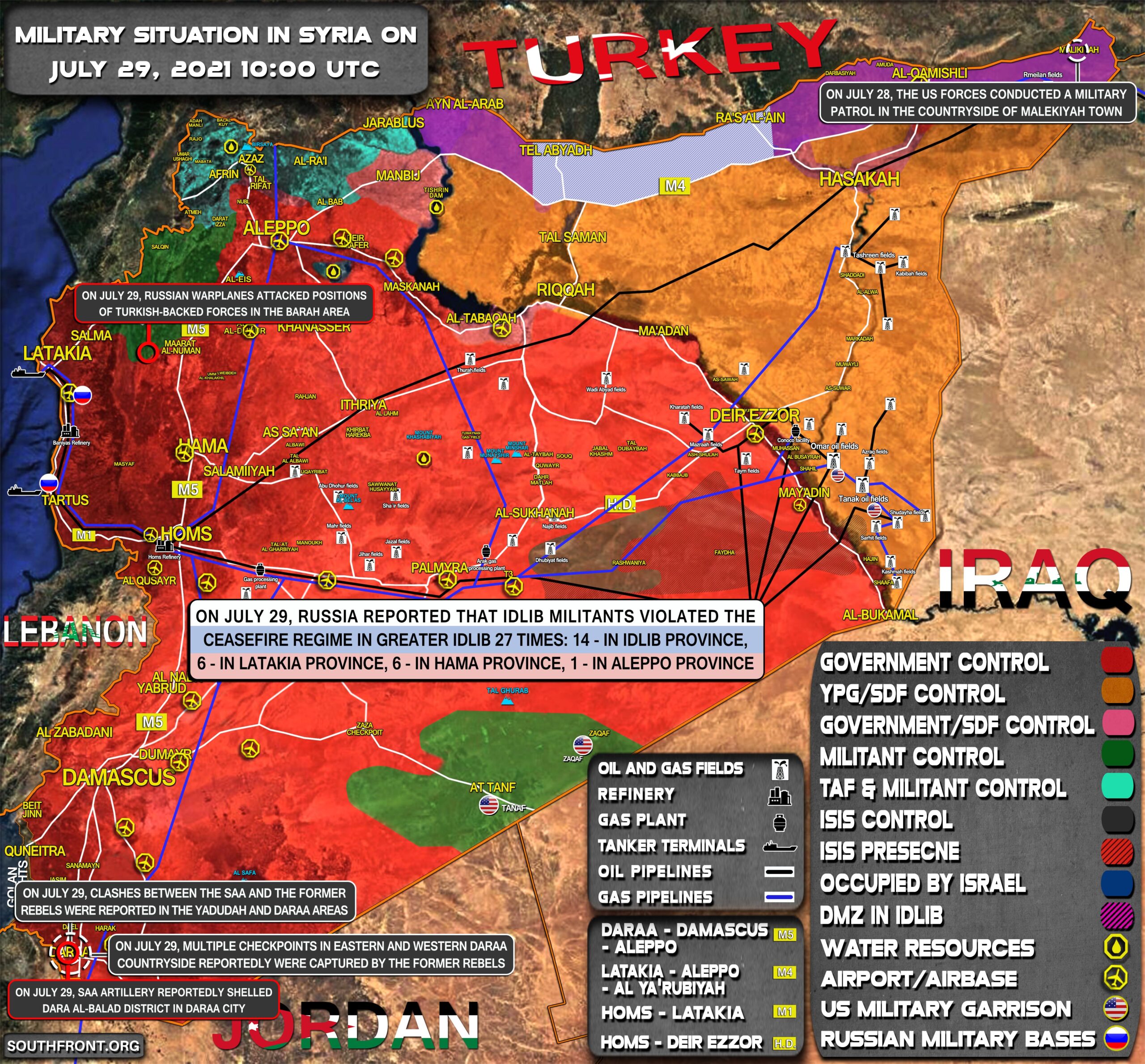 Military Situation In Syria On July 29, 2021 (Map Update)