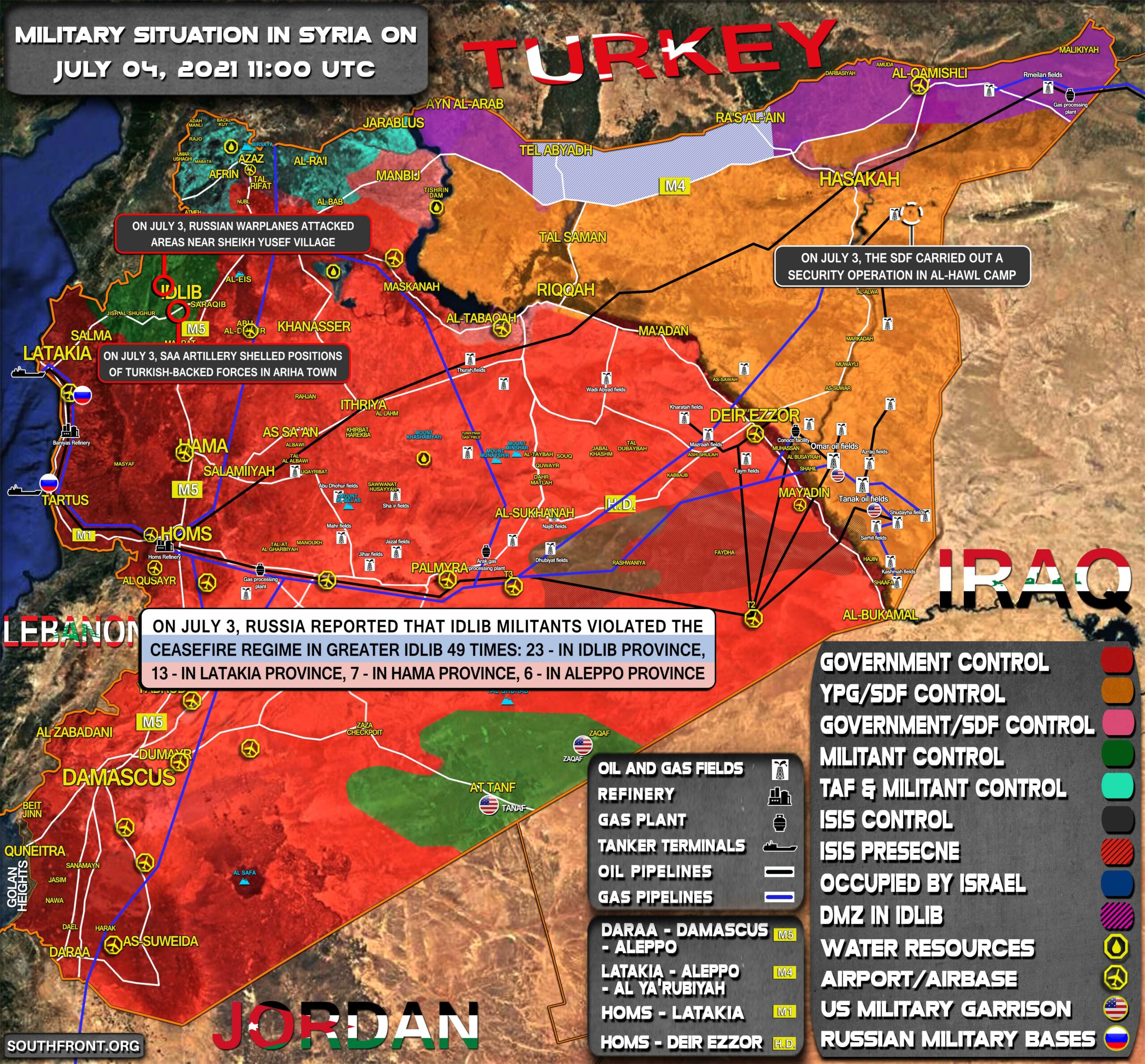 Military Situation In Syria On July 4, 2021 (Map Update)