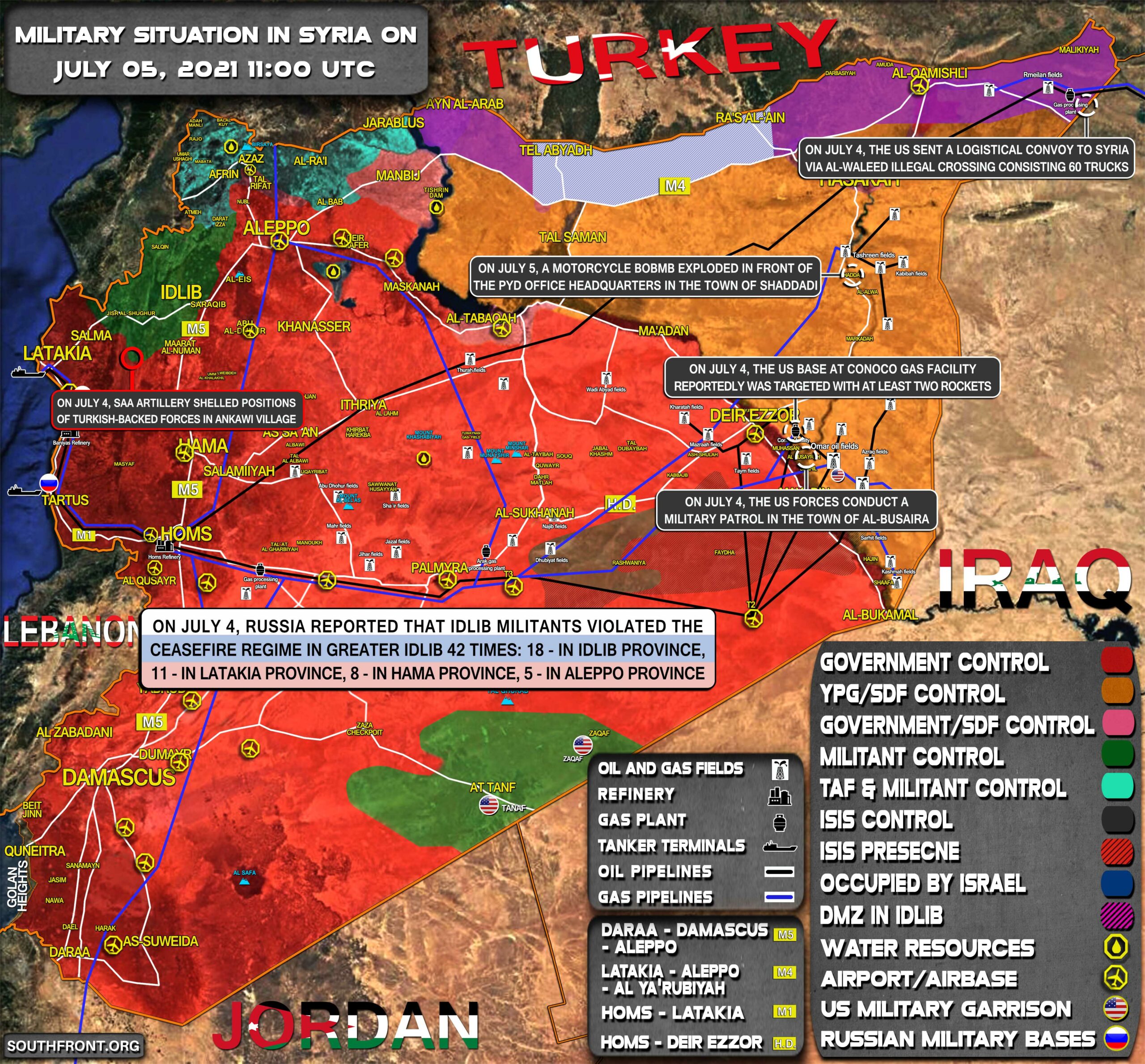 Military Situation In Syria On July 5, 2021 (Map Update)