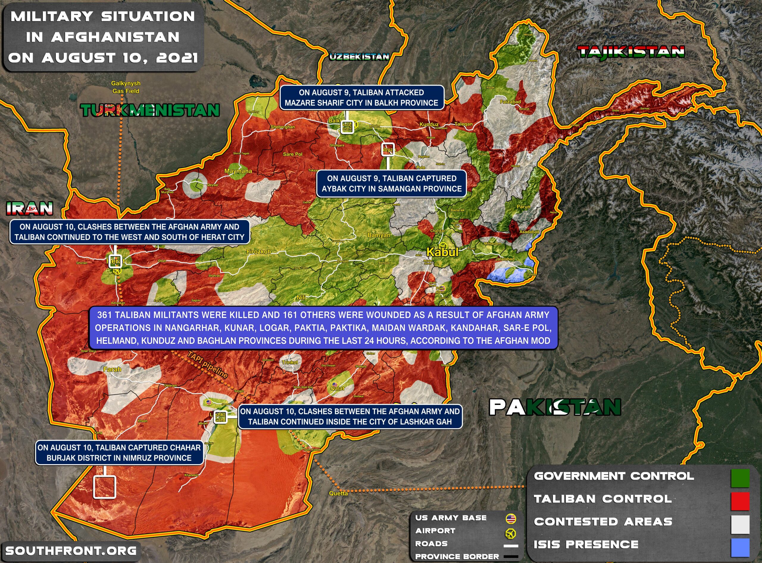 Taliban Claims New Victories In Afghanistan's North, Targeted Baghram Air Base With Rockets