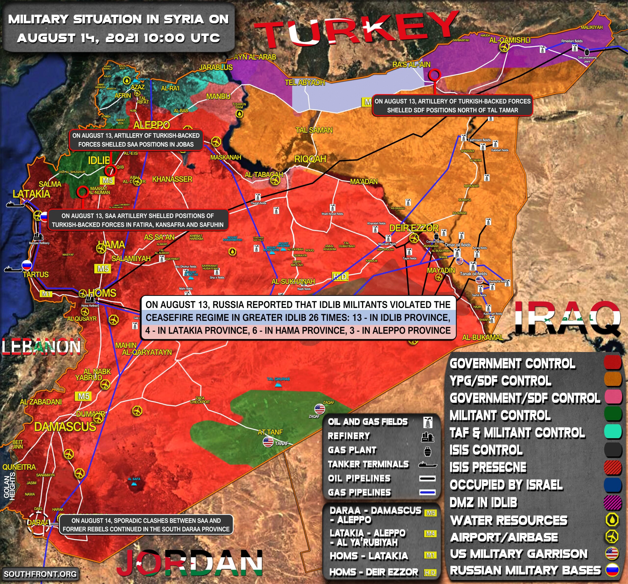 Military Situation In Syria On August 14, 2021 (Map Update)