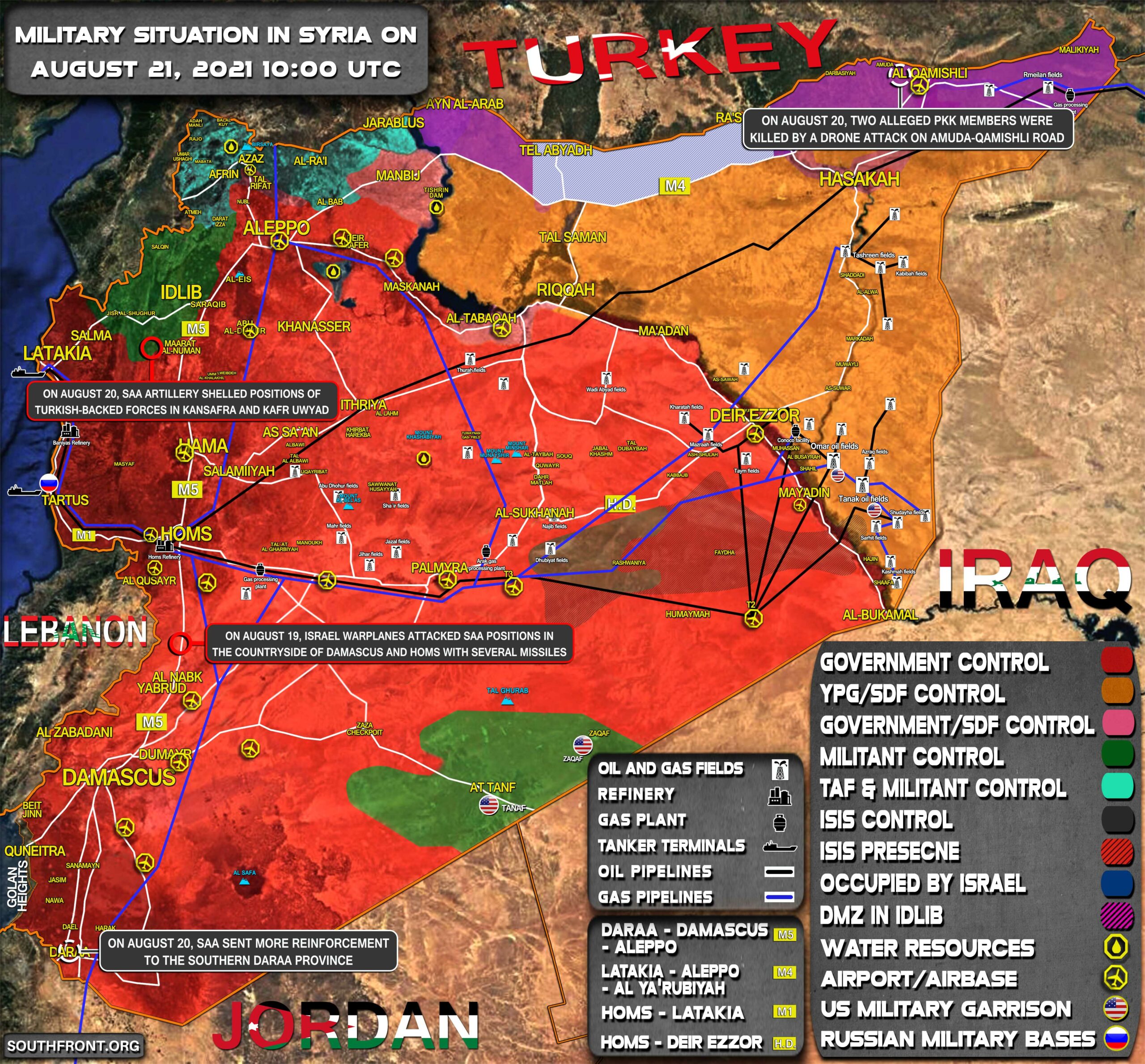 Military Situation In Syria On August 21, 2021 (Map Update)