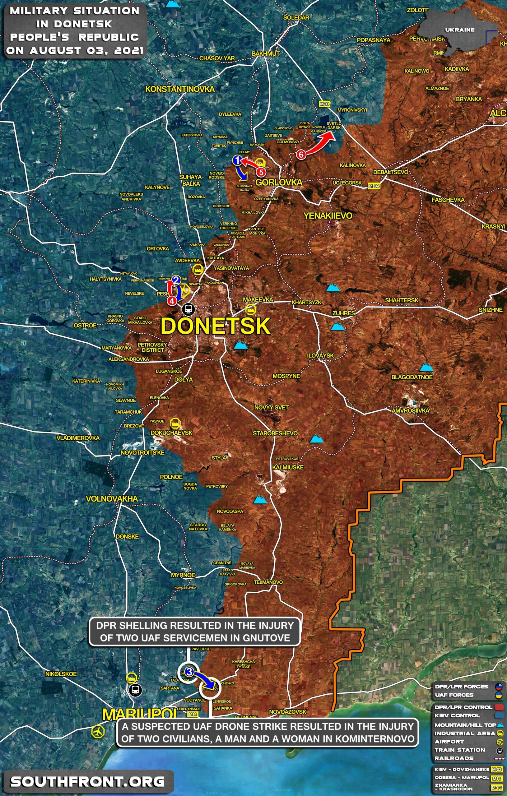 Military Situation In Donetsk People’s Republic On August 3, 2021 (Map Update)