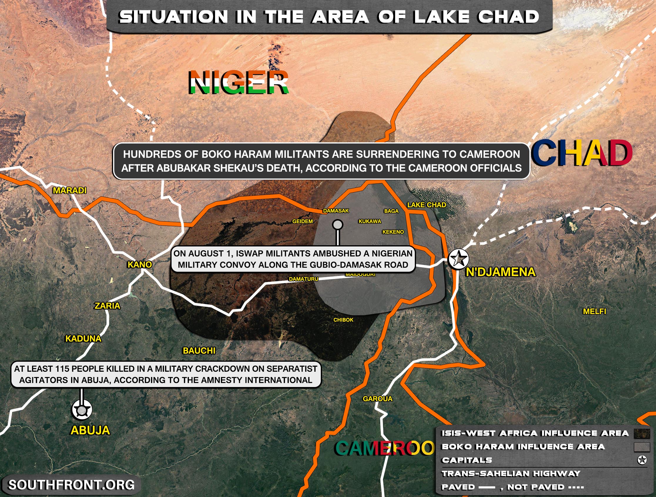 Military Situation In The Lake Chad Area On August 5, 2021 (Map Update)