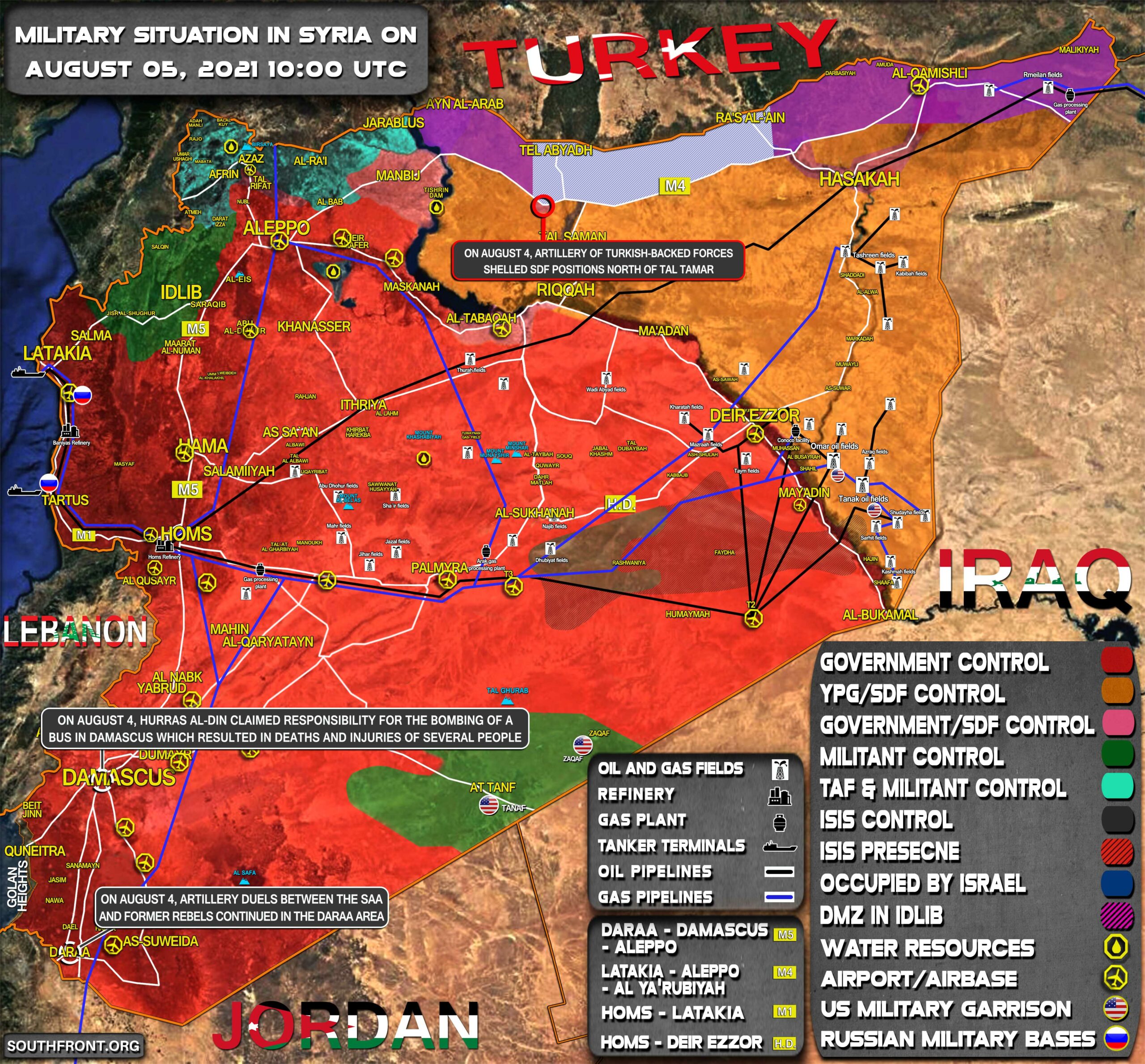 Military Situation In Syria On August 5, 2021 (Map Update)