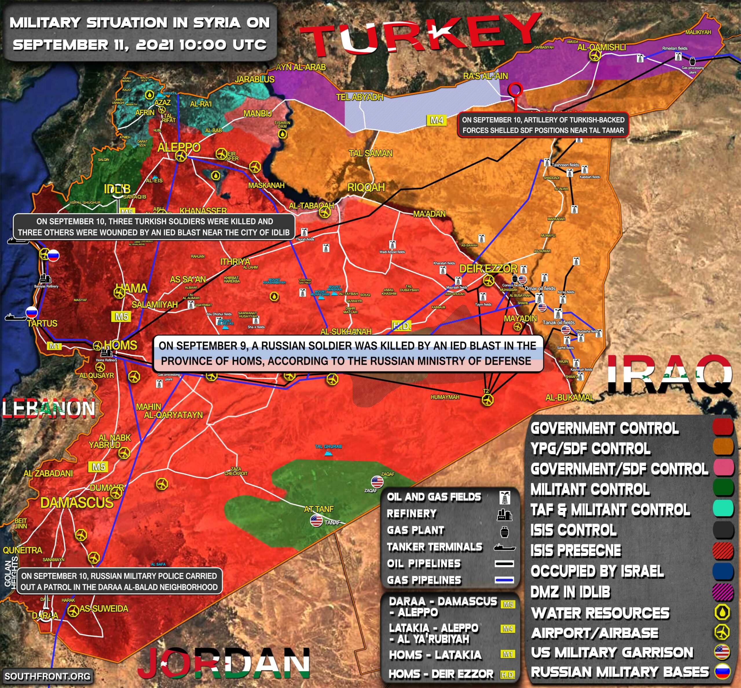 Military Situation In Syria On September 11, 2021 (Map Update)