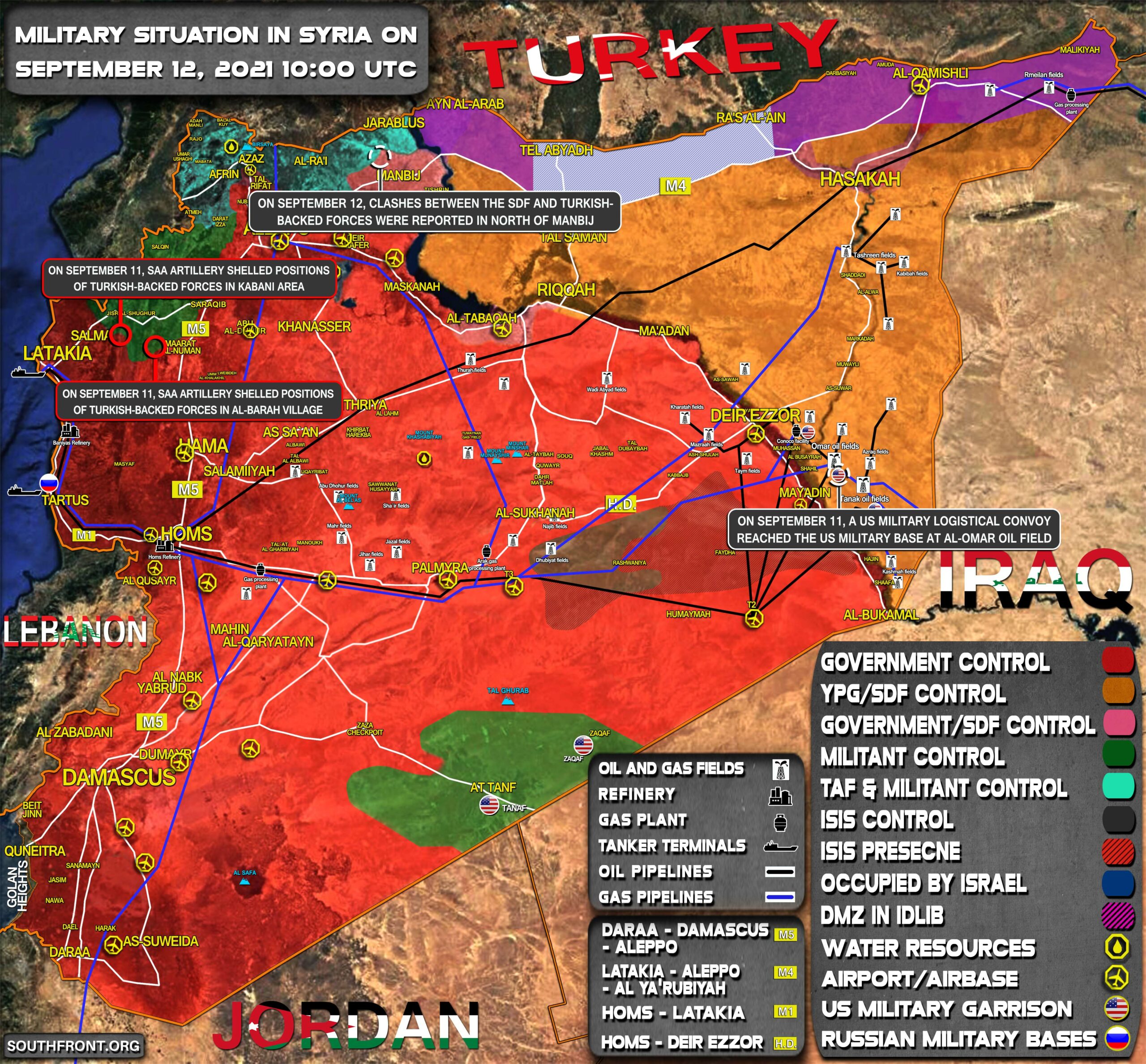 Military Situation In Syria On September 12, 2021 (Map Update)