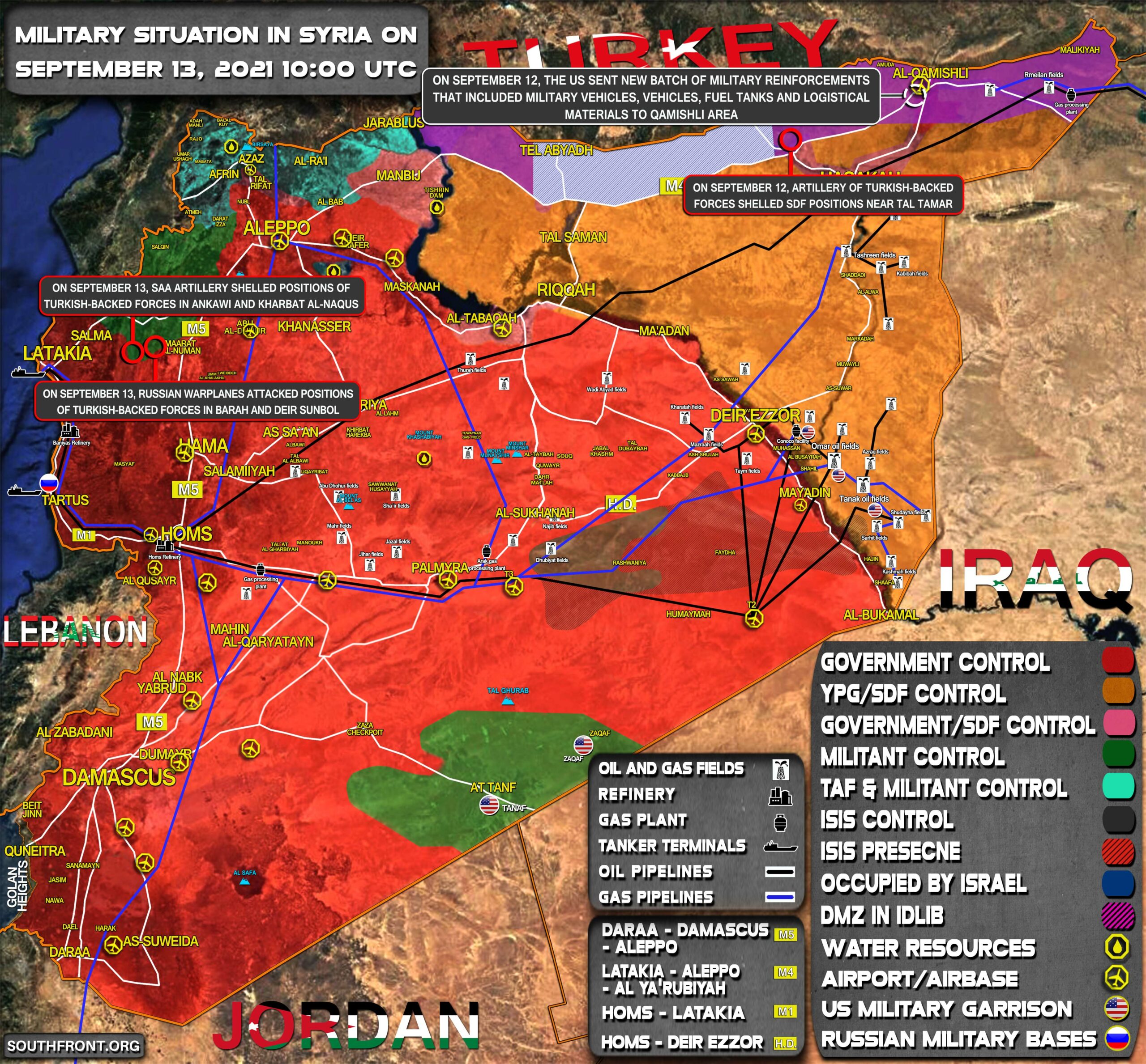 Military Situation In Syria On September 13, 2021 (Map Update)