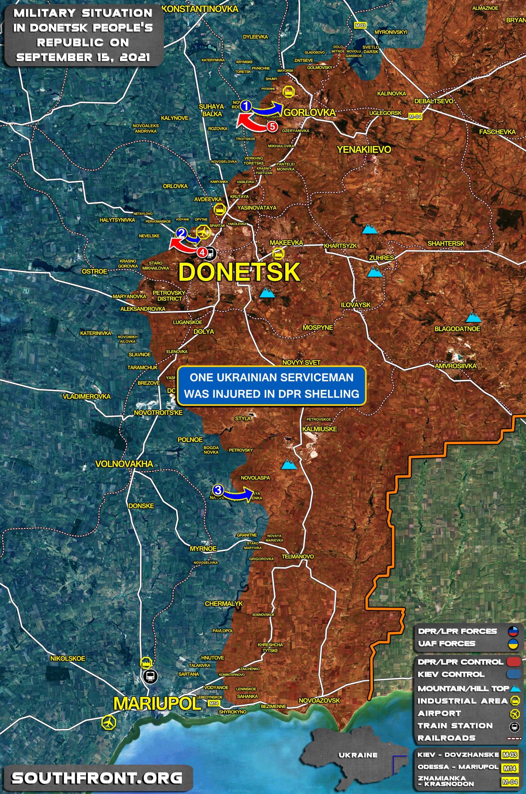 Military Situation In Donetsk People’s Republic On September 15, 2021 (Map Update)