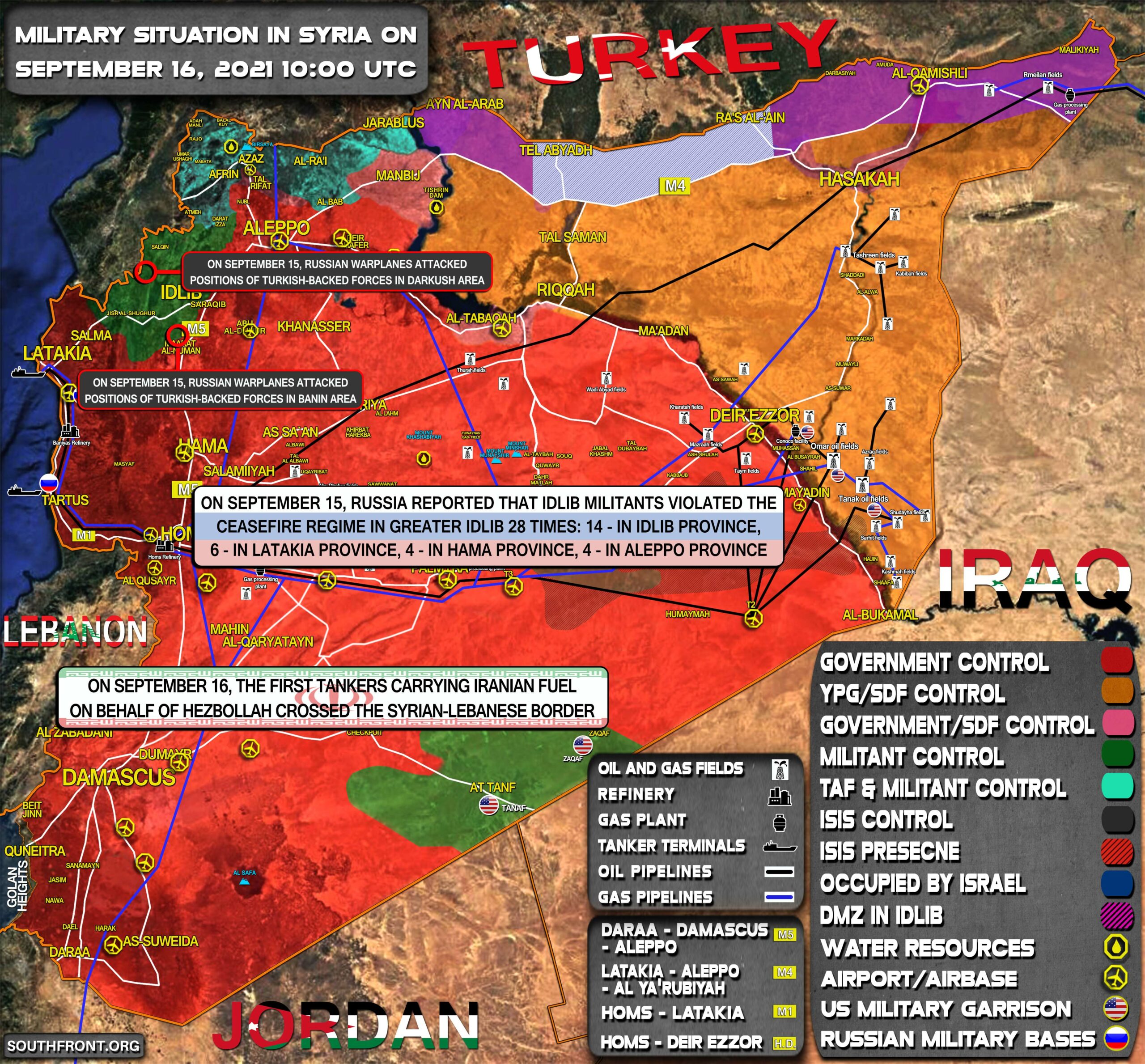 Military Situation In Syria On September 16, 2021 (Map Update)