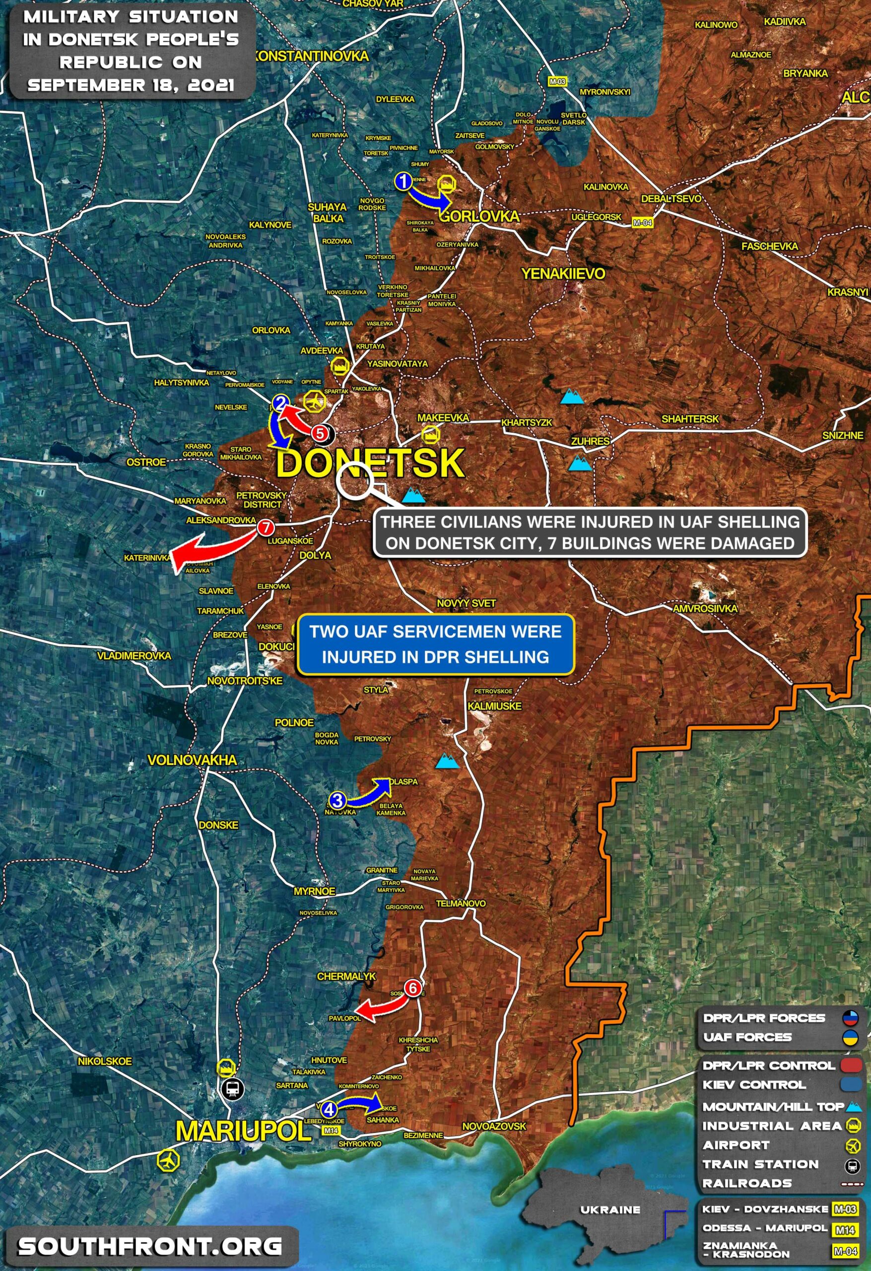 Military Situation In Donetsk People’s Republic On September 18, 2021 (Map Update)