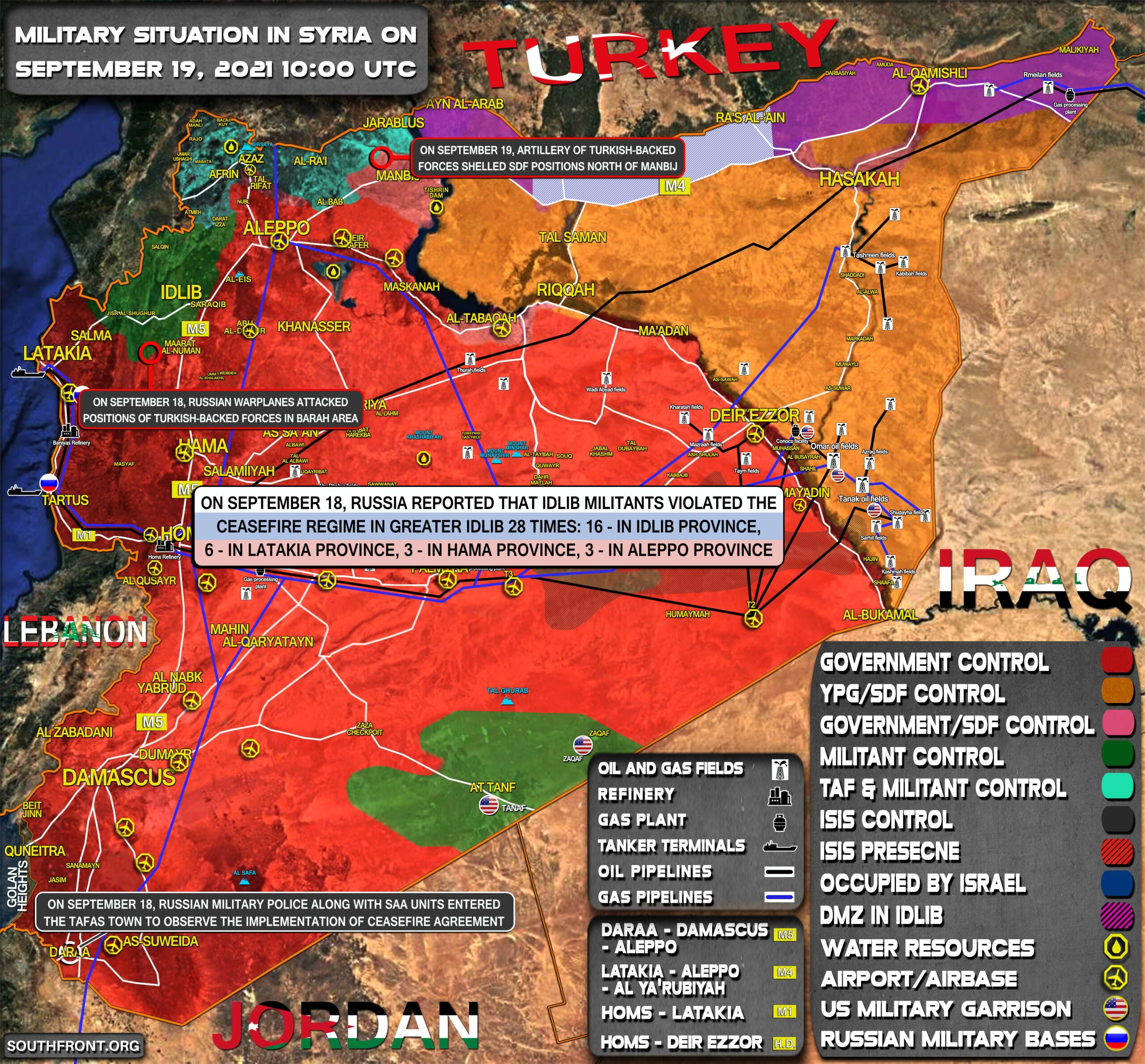 Military Situation In Syria On September 19, 2021 (Map Update)