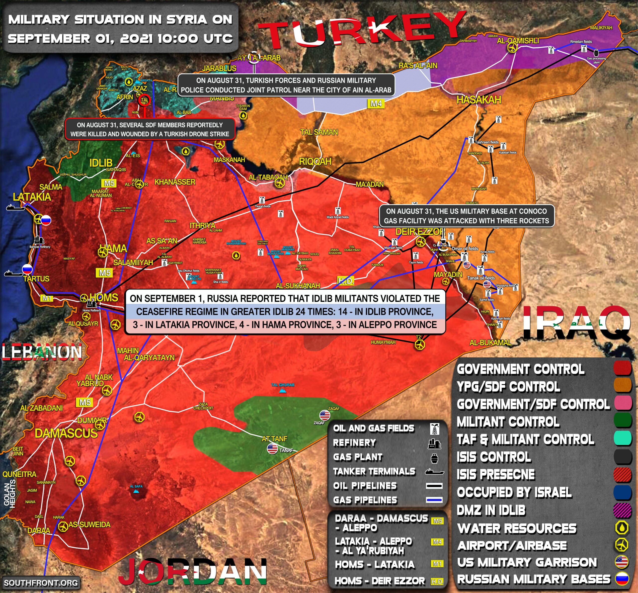 Military Situation In Syria On September 1, 2021 (Map Update)